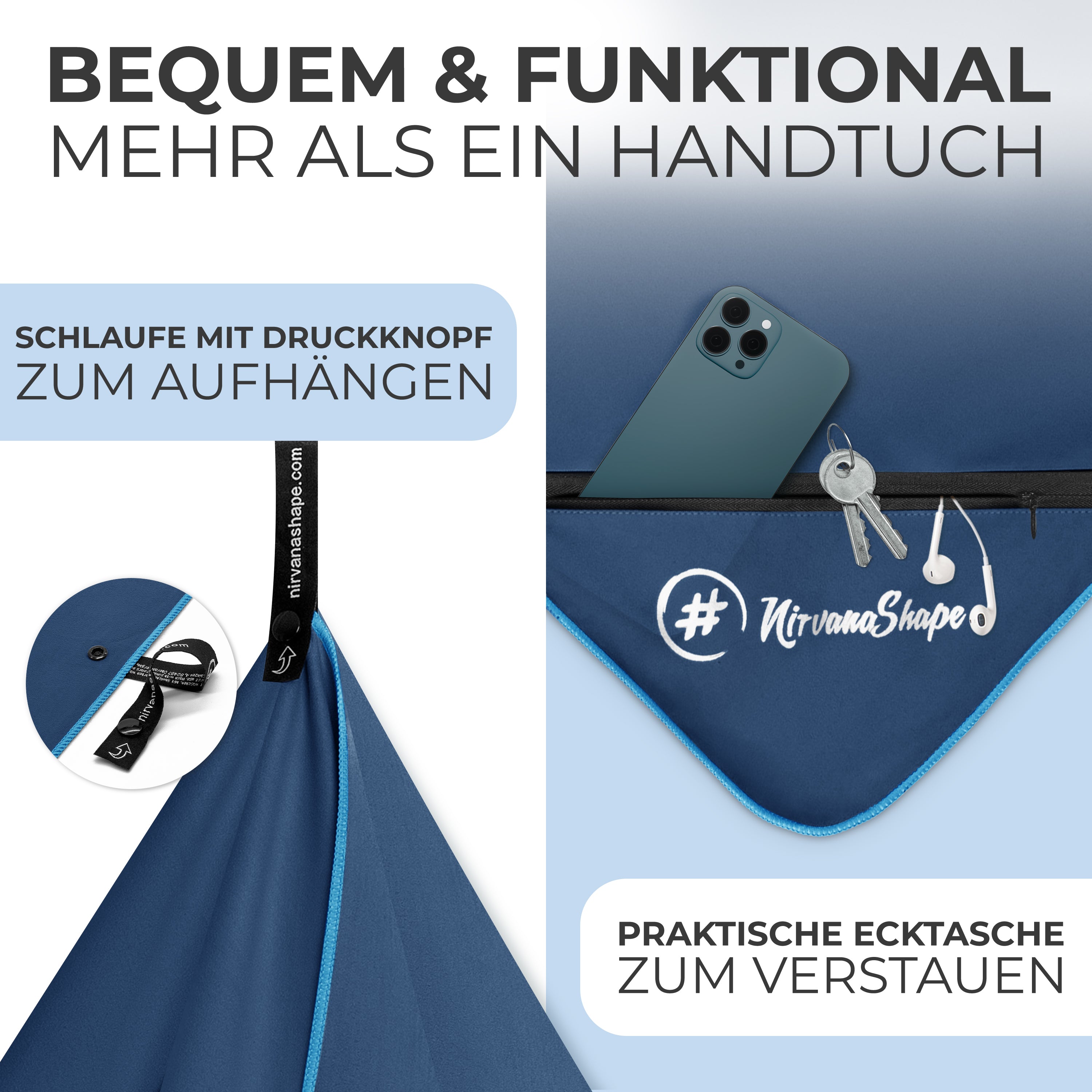Ultraleichte und schnelltrocknende Mikrofaser Handtücher