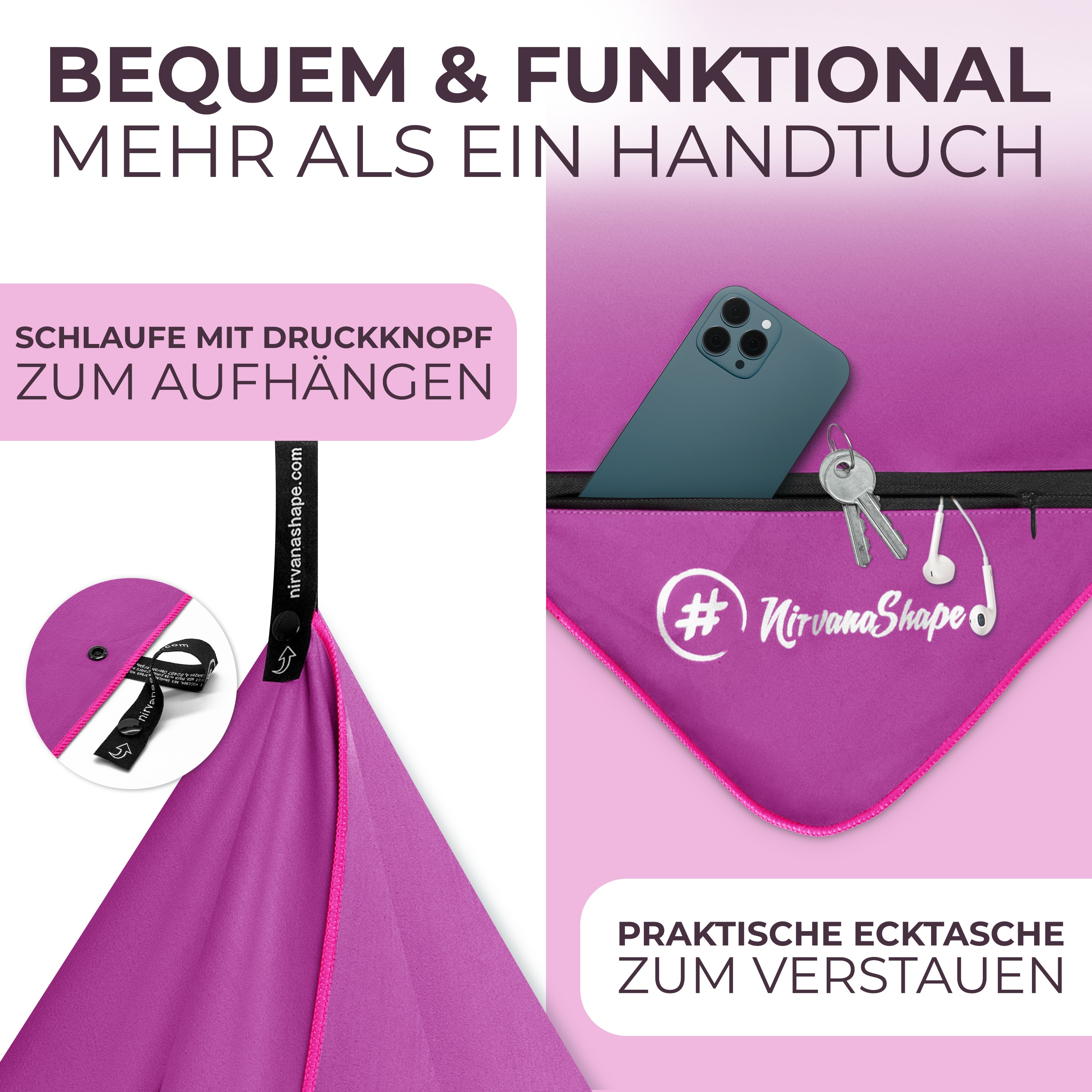 Ultraleichte und schnelltrocknende Mikrofaser Handtücher