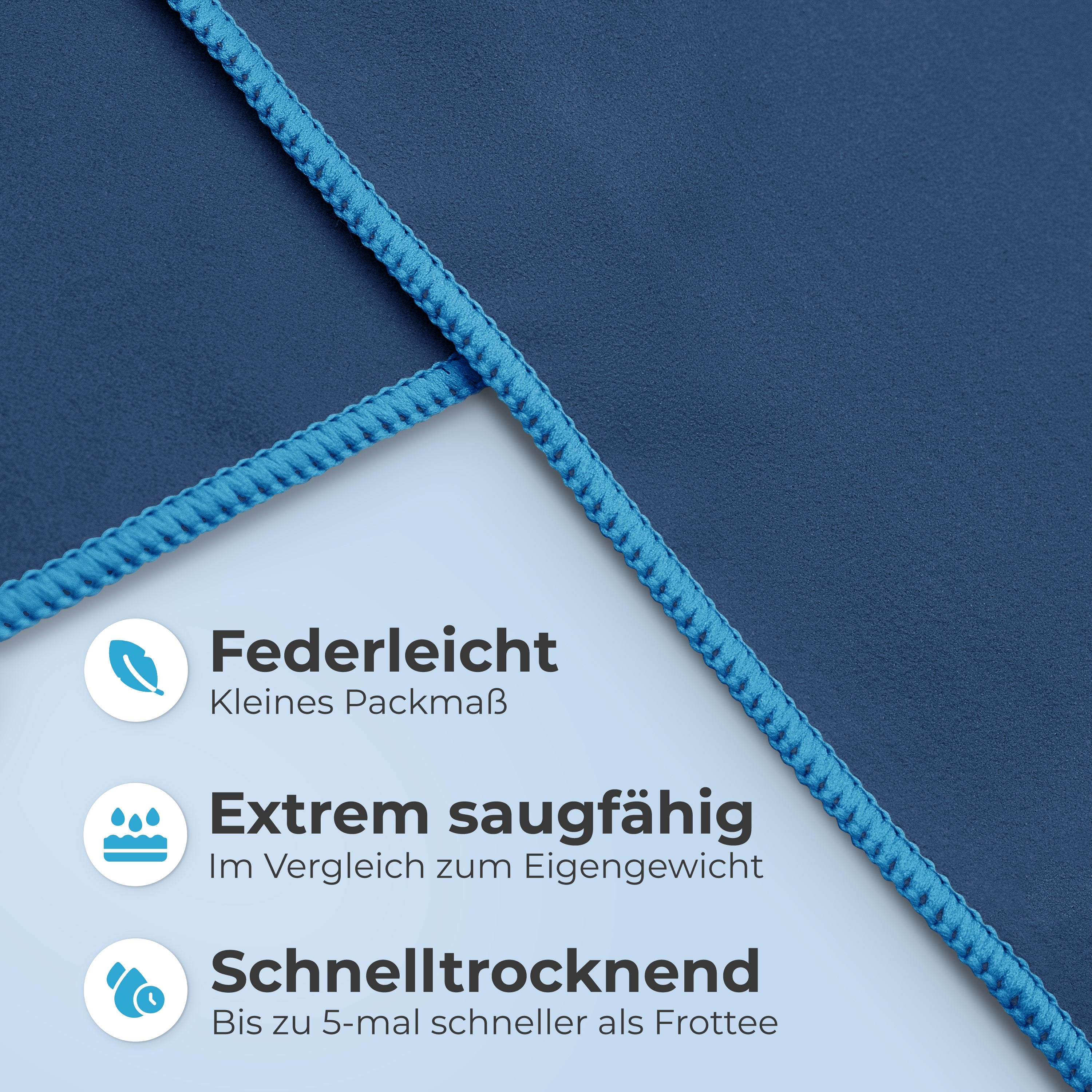Ultraleichte und schnelltrocknende Mikrofaser Handtücher