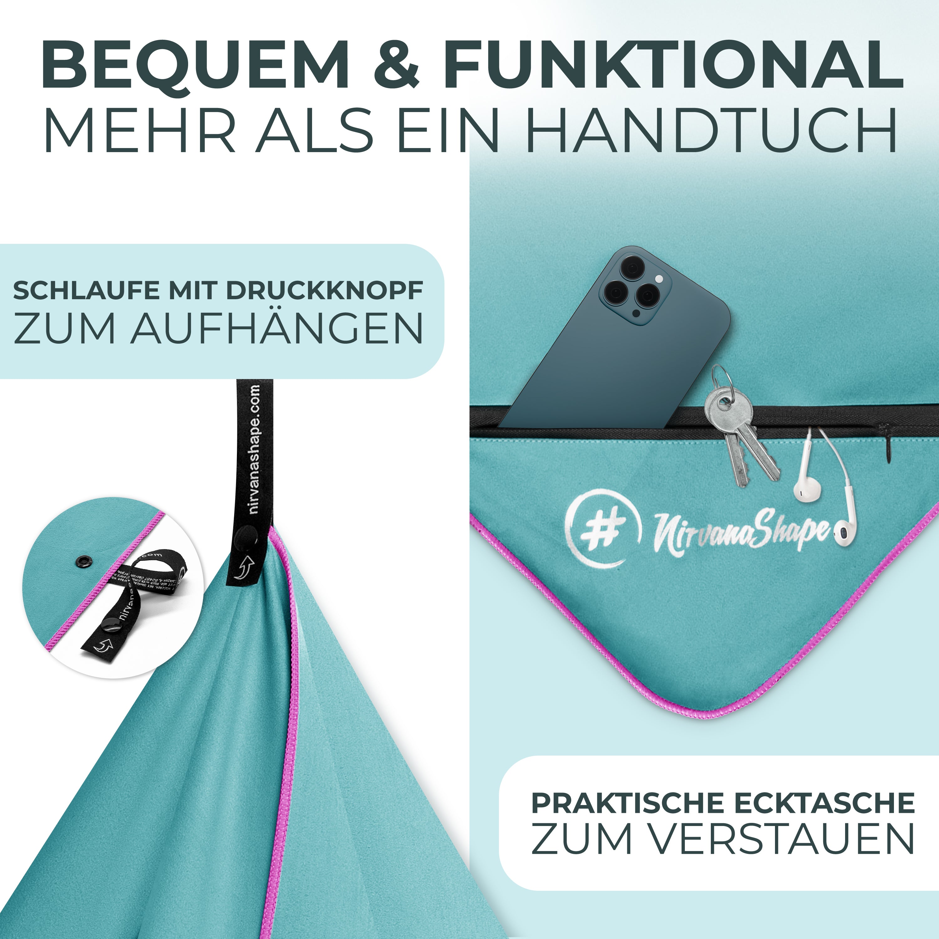 Ultraleichte und schnelltrocknende Mikrofaser Handtücher