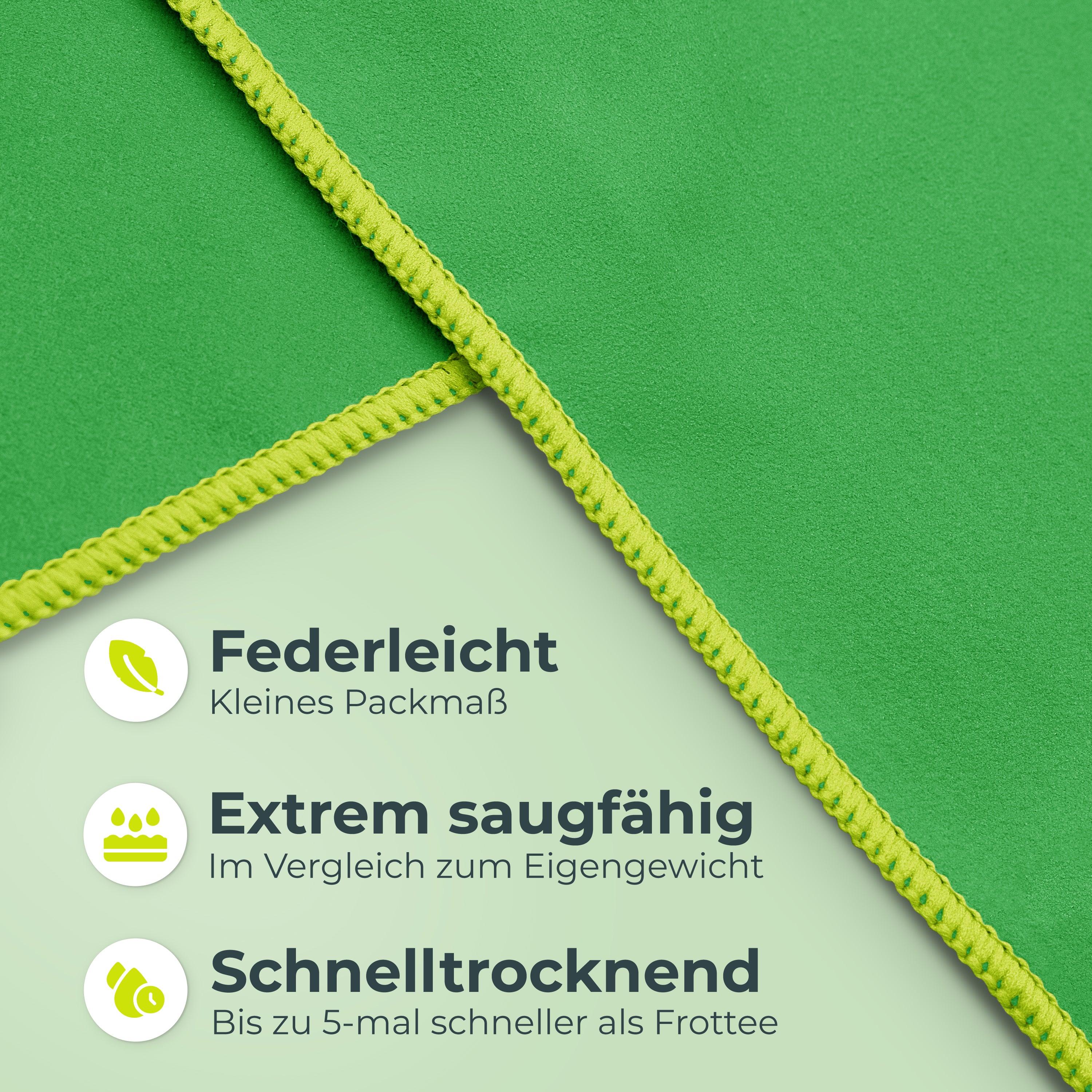 Ultraleichte und schnelltrocknende Mikrofaser Handtücher