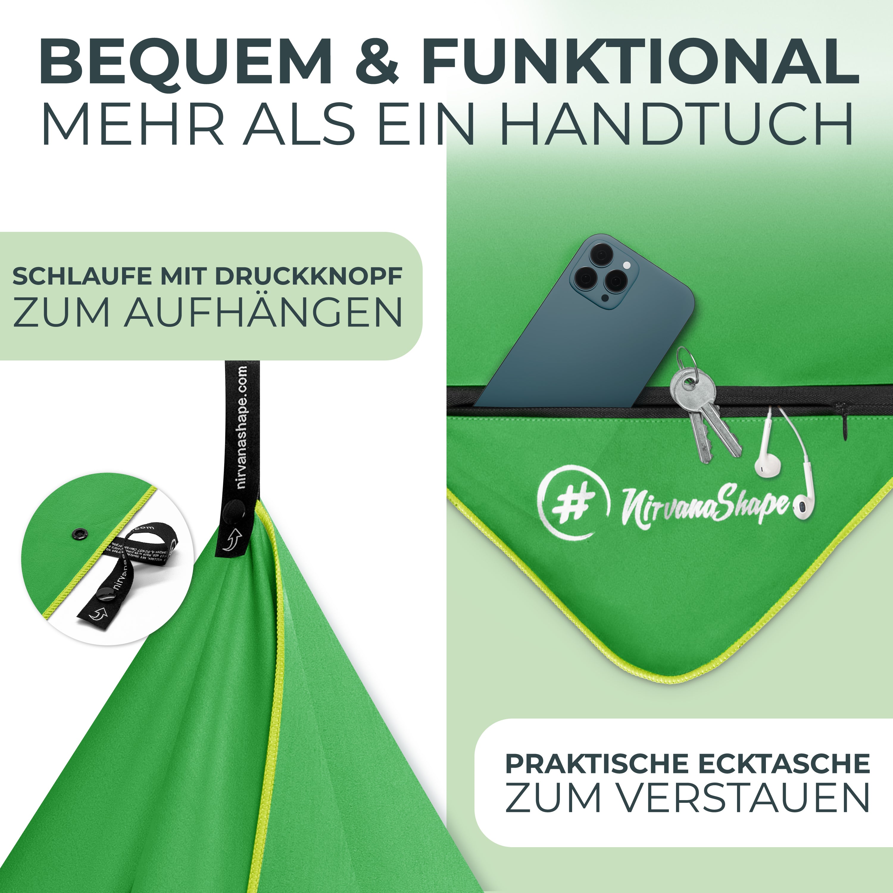 Ultraleichte und schnelltrocknende Mikrofaser Handtücher