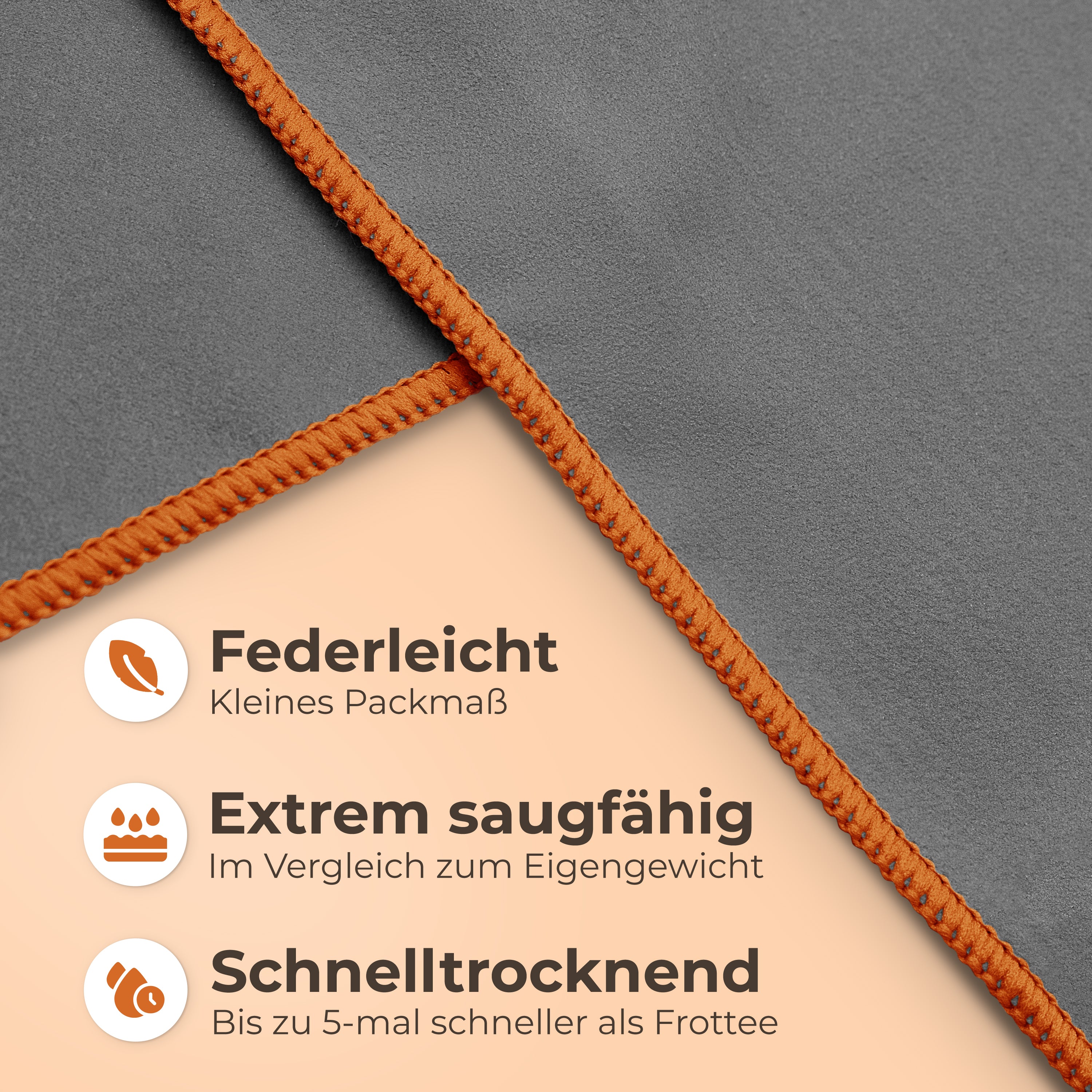 Ultraleichte und schnelltrocknende Mikrofaser Handtücher