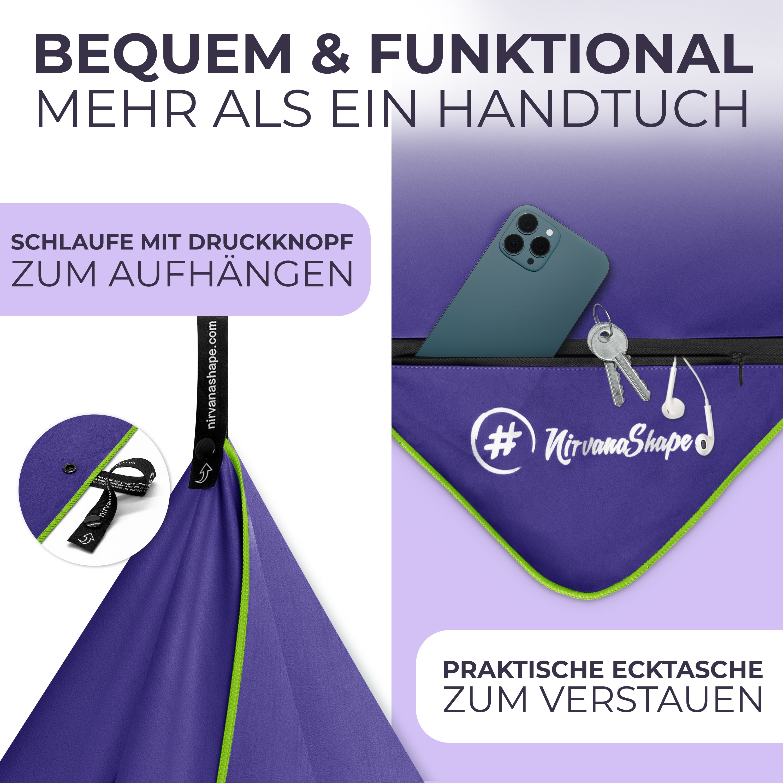Ultraleichte und schnelltrocknende Mikrofaser Handtücher