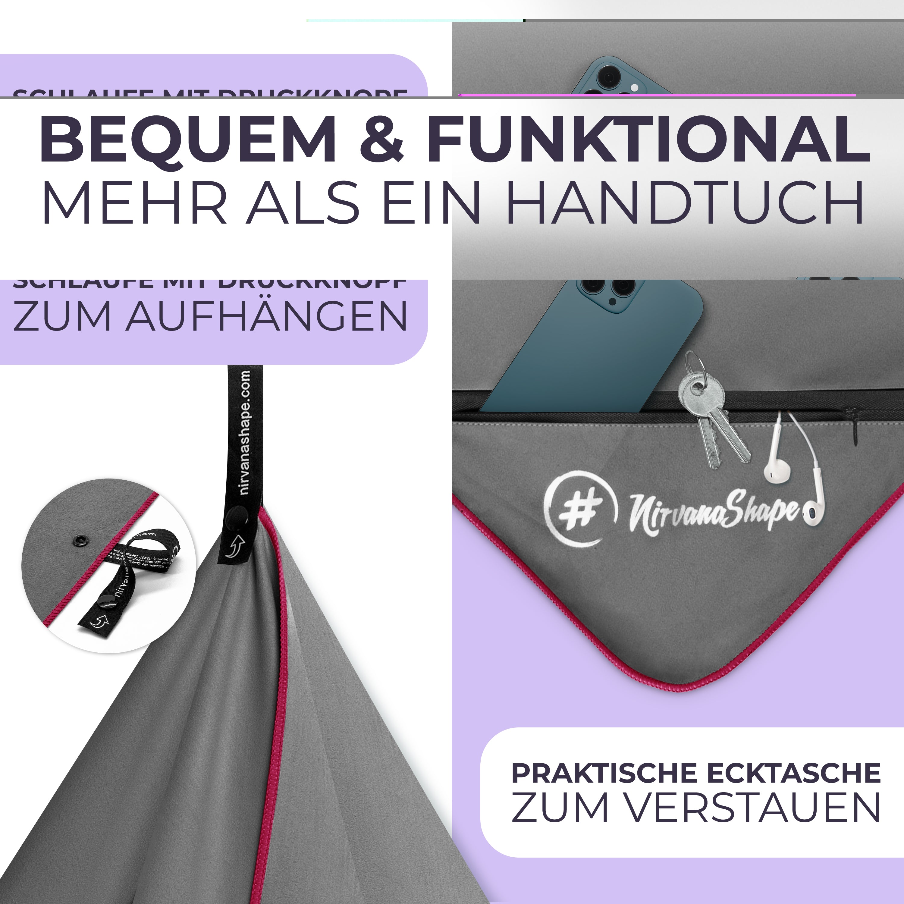 Ultraleichte und schnelltrocknende Mikrofaser Handtücher