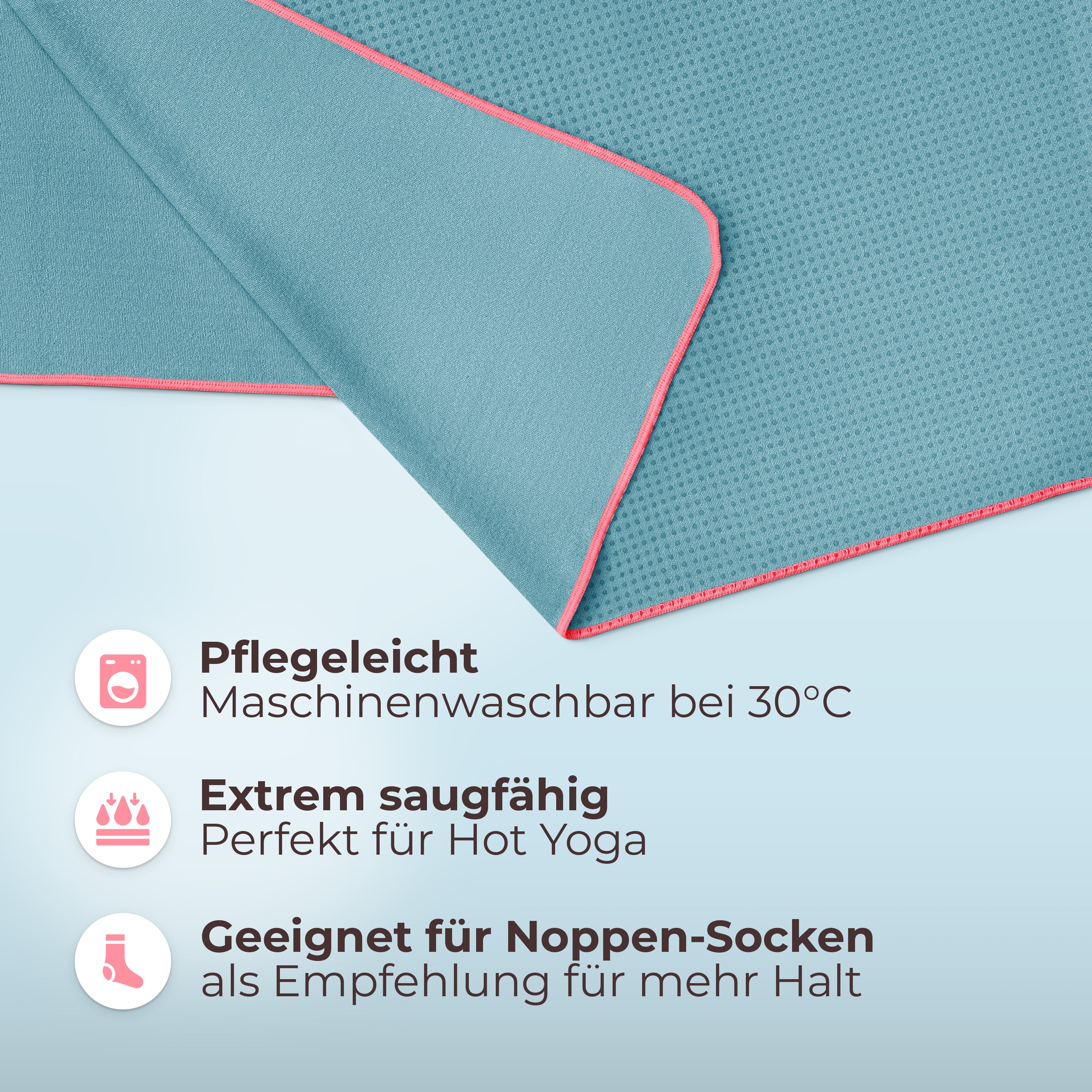 Rutschfestes Yoga Handtuch