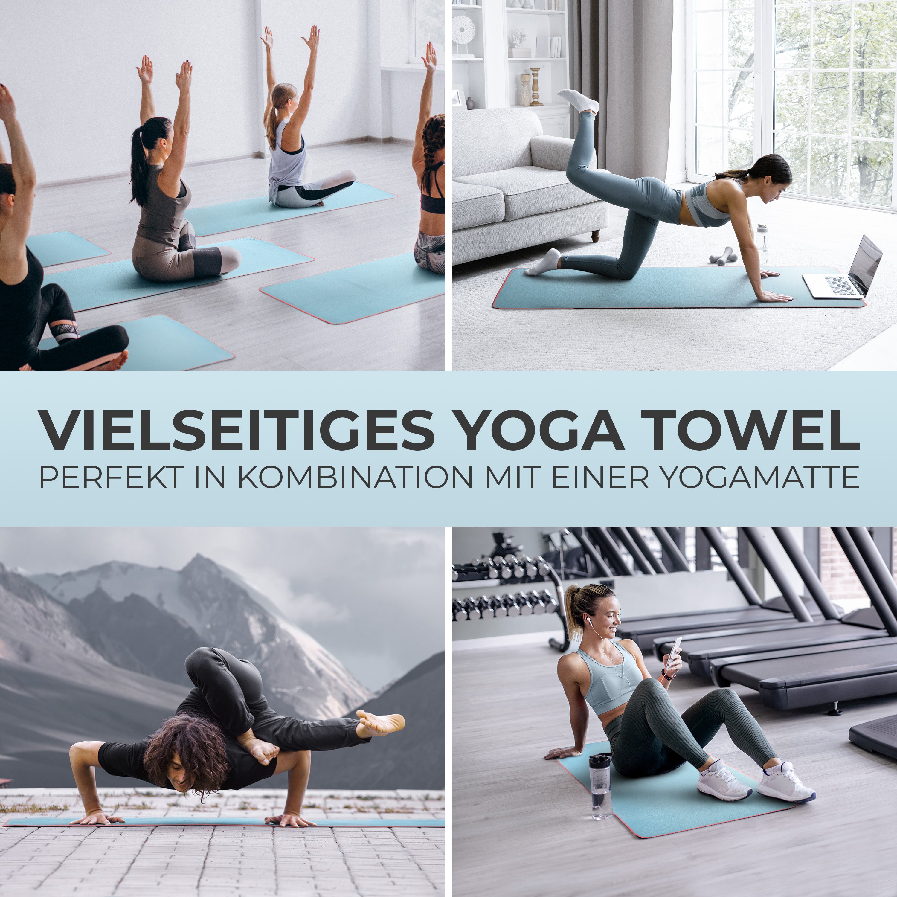 Rutschfestes Yoga Handtuch