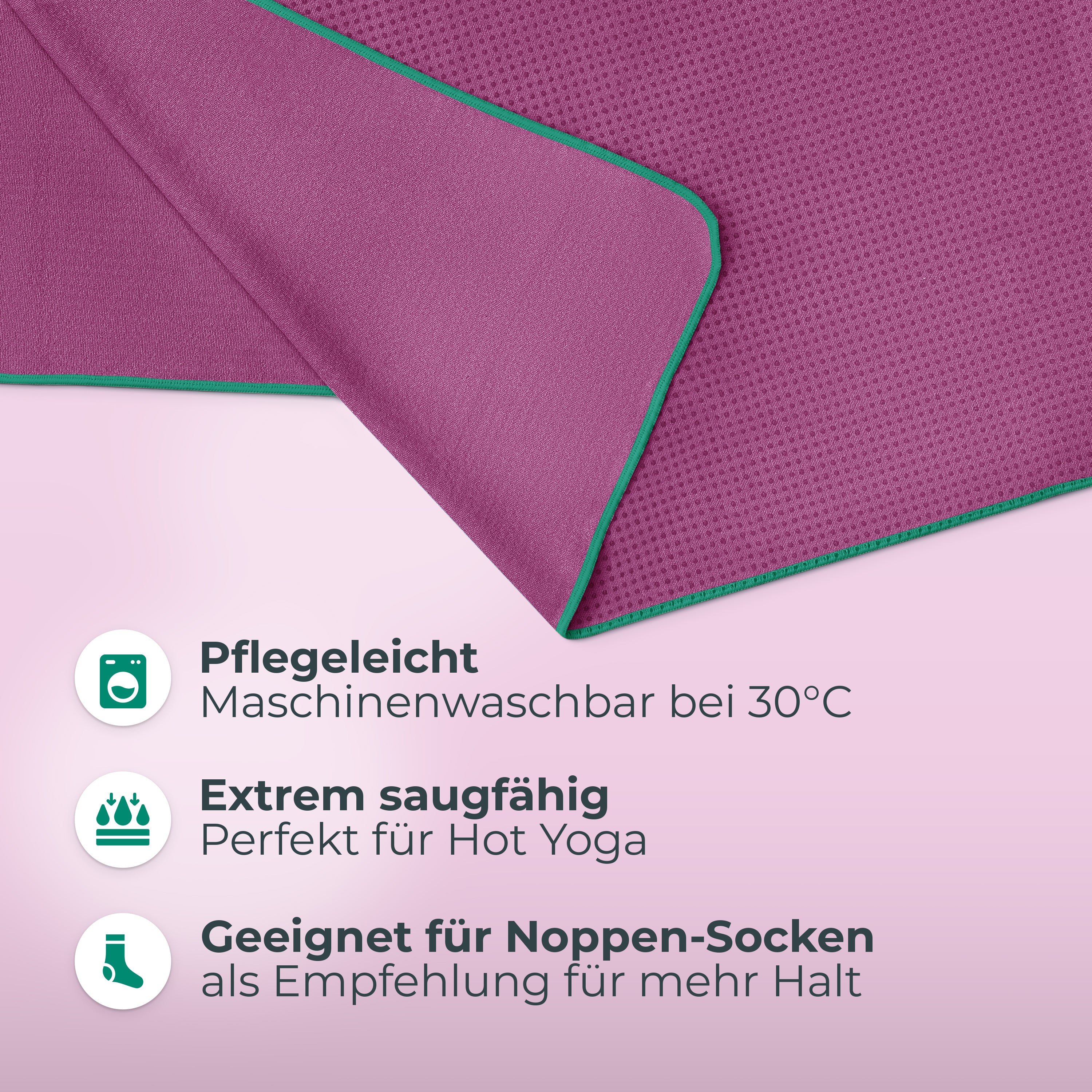 Rutschfestes Yoga Handtuch
