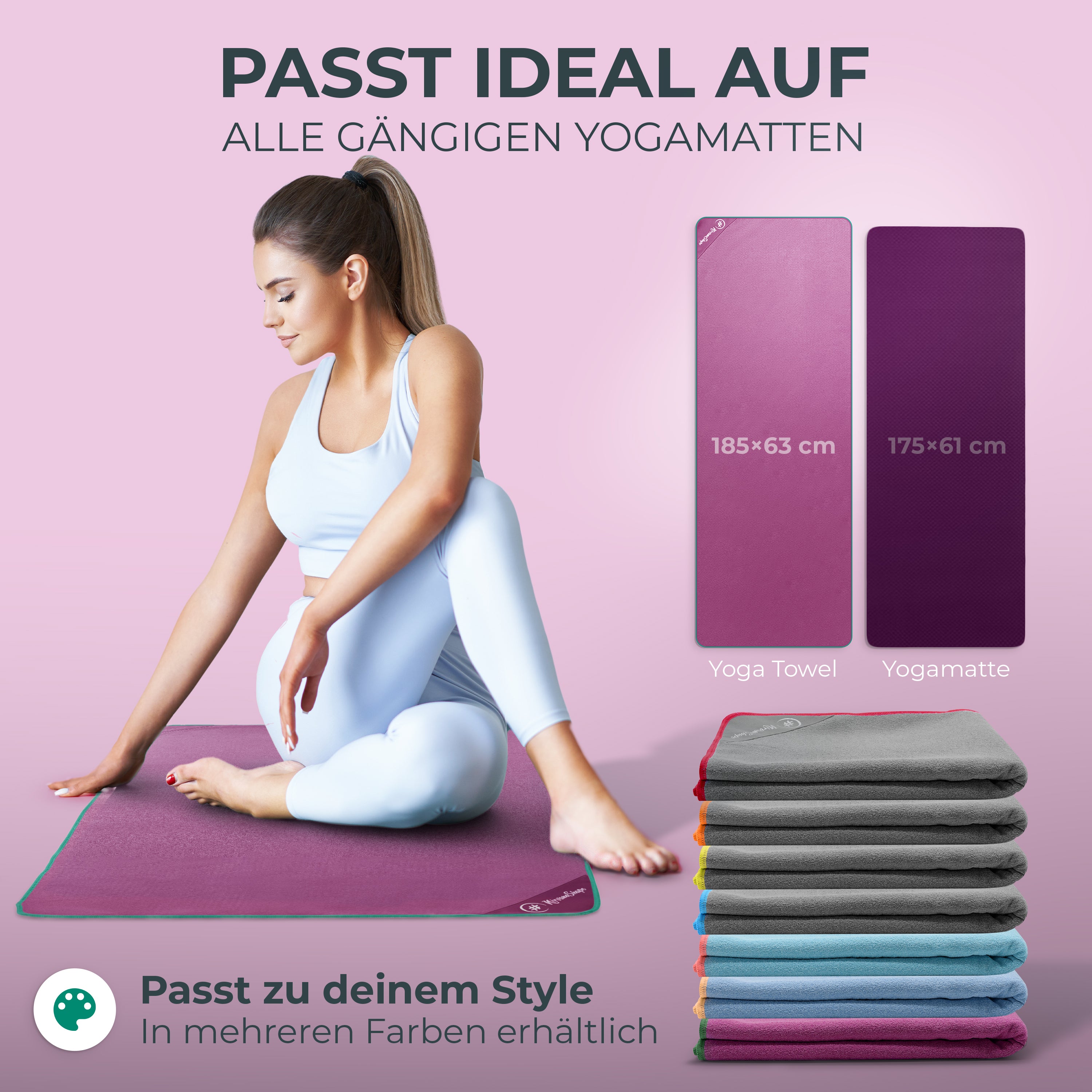 Rutschfestes Yoga Handtuch