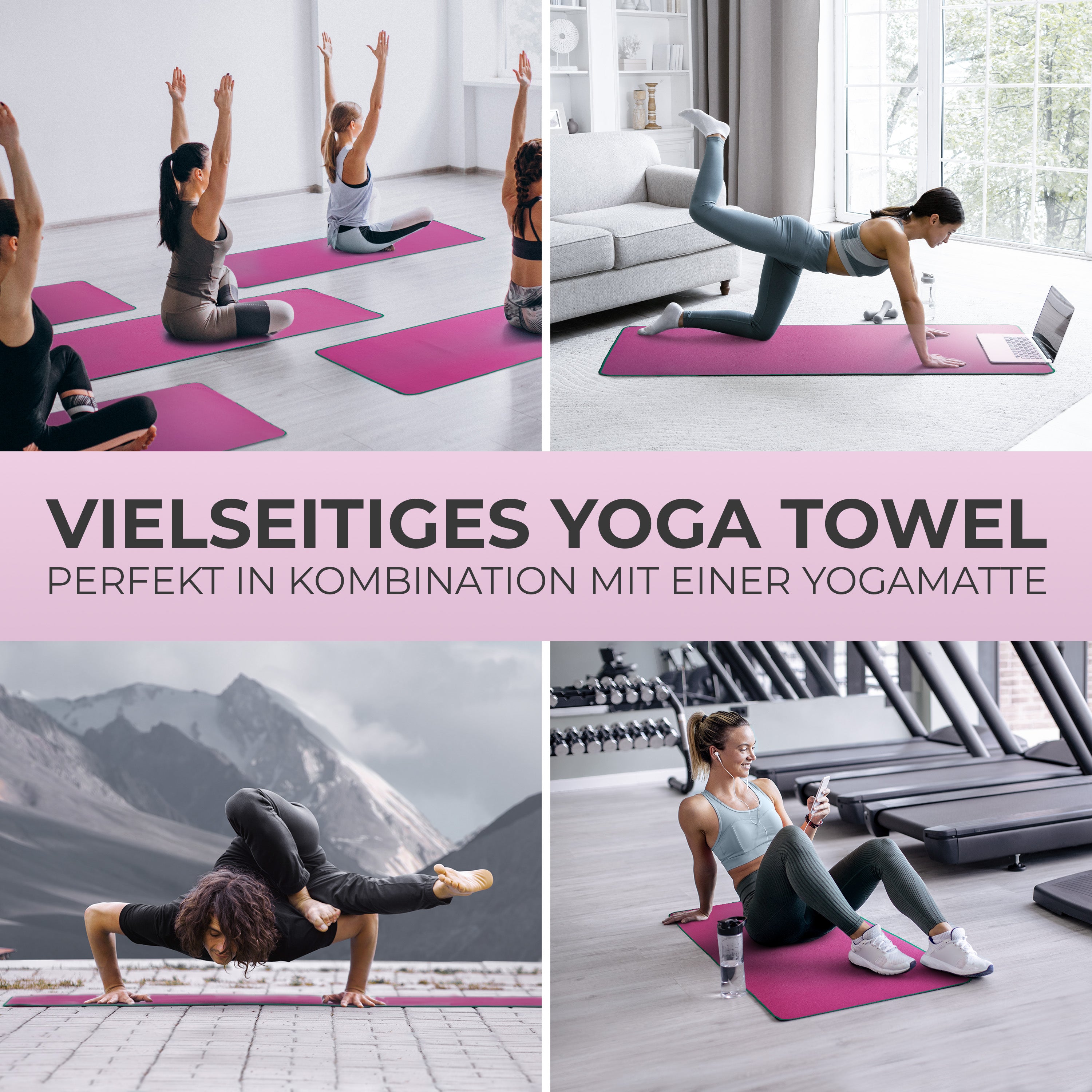 Rutschfestes Yoga Handtuch