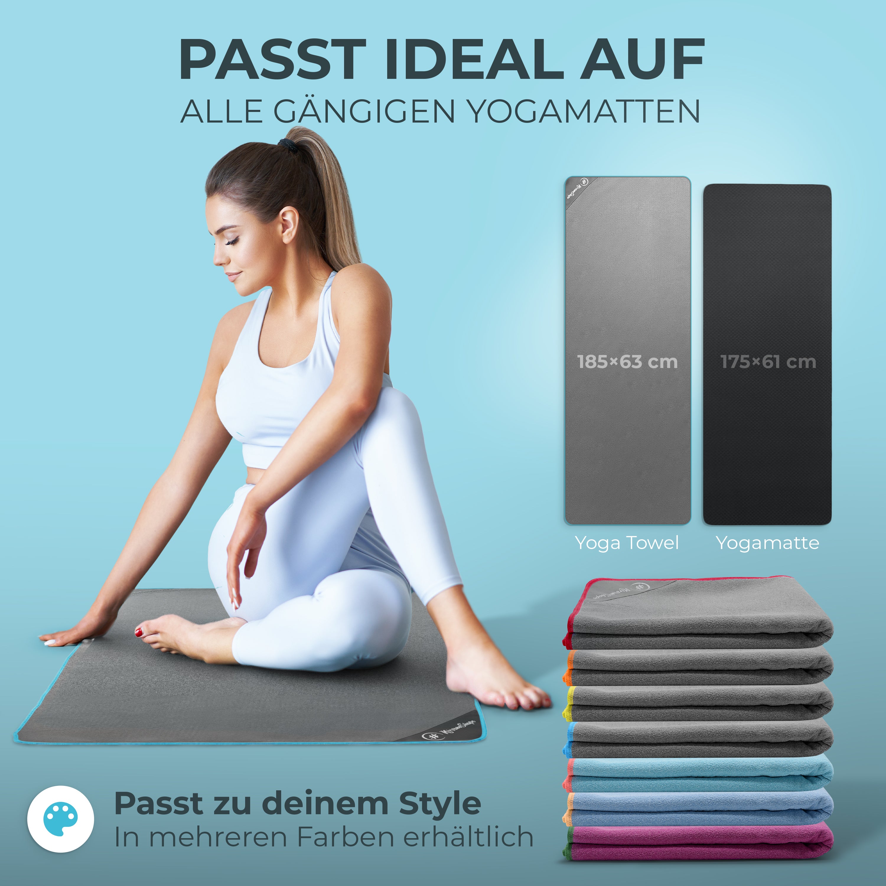 Rutschfestes Yoga Handtuch