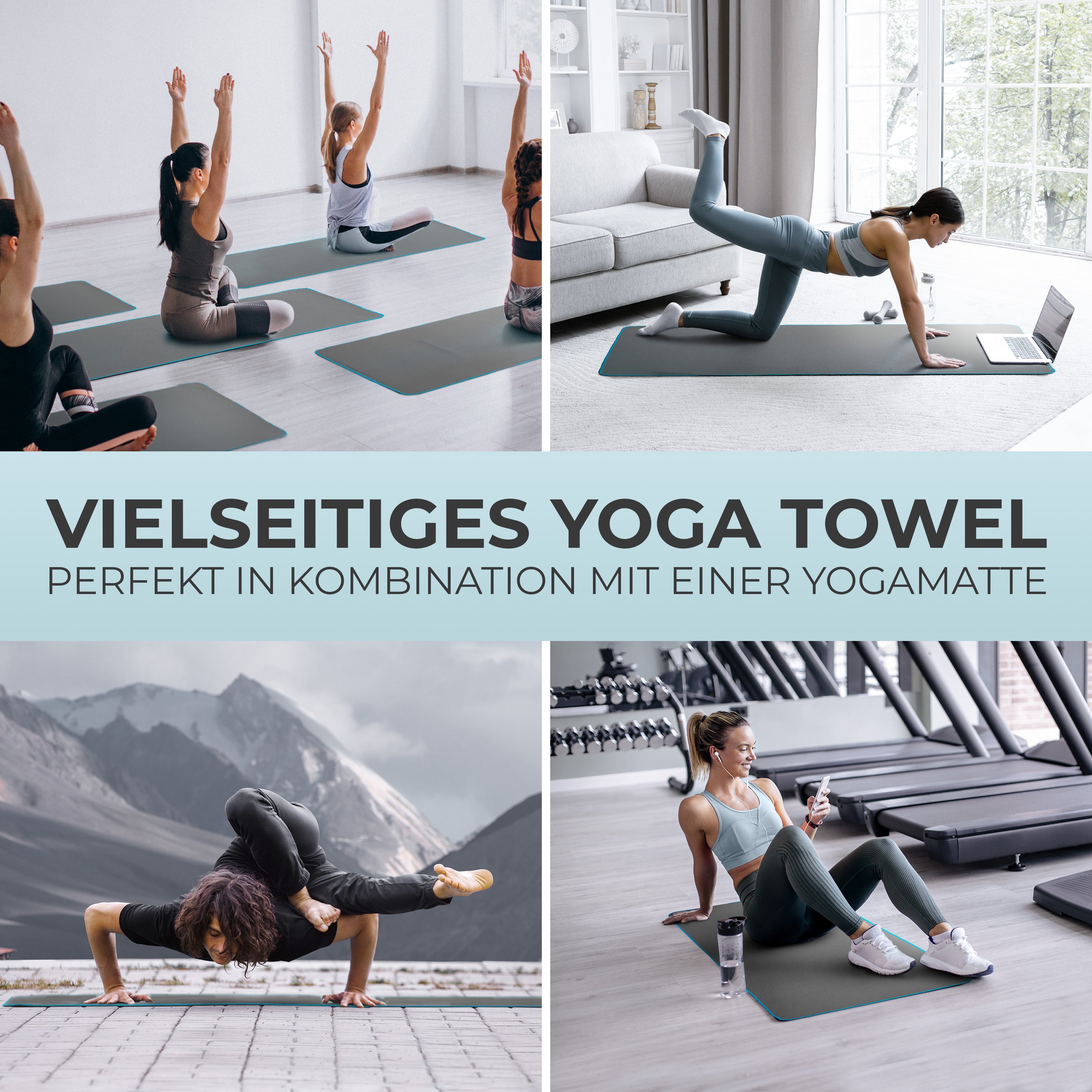 Rutschfestes Yoga Handtuch