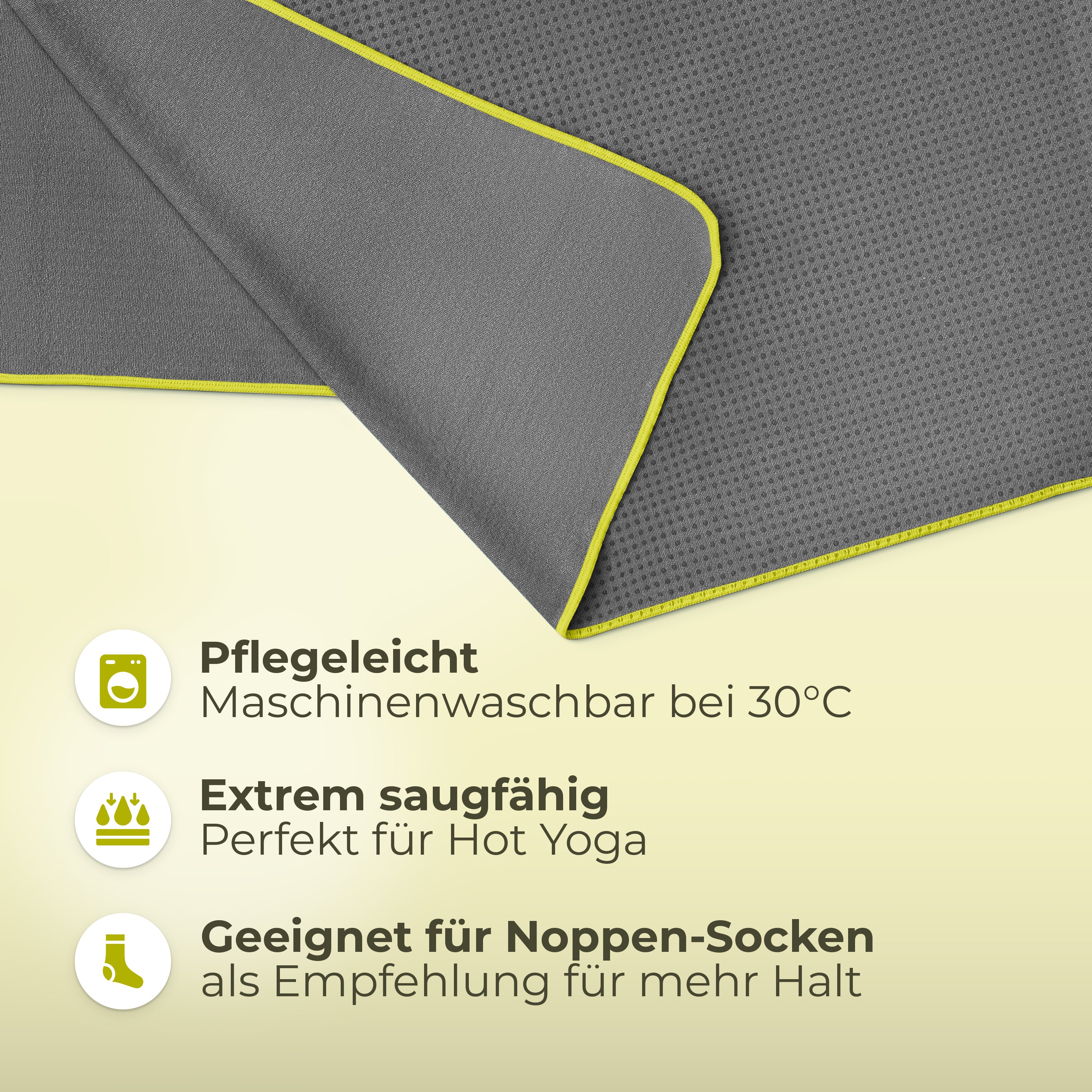 Rutschfestes Yoga Handtuch