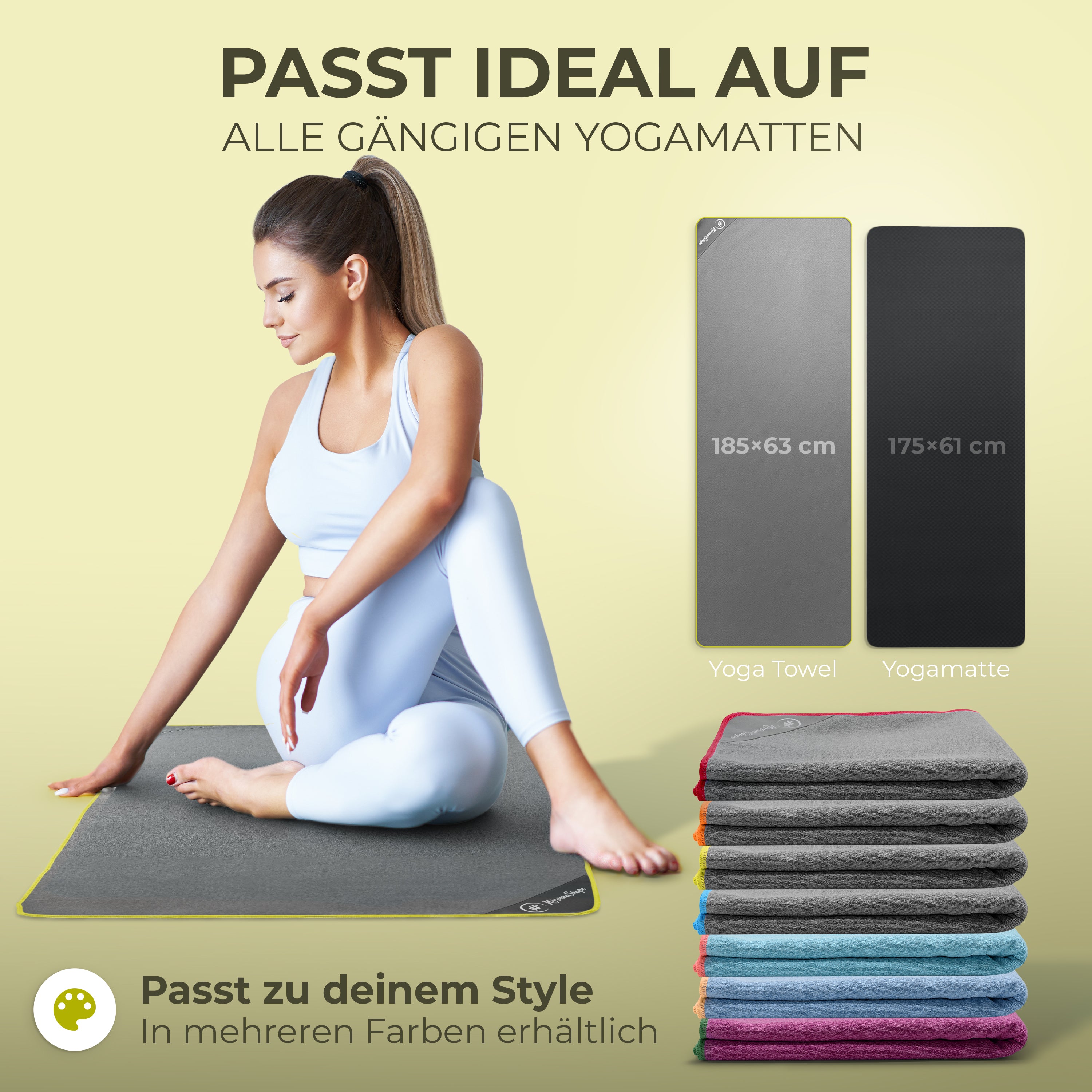 Rutschfestes Yoga Handtuch