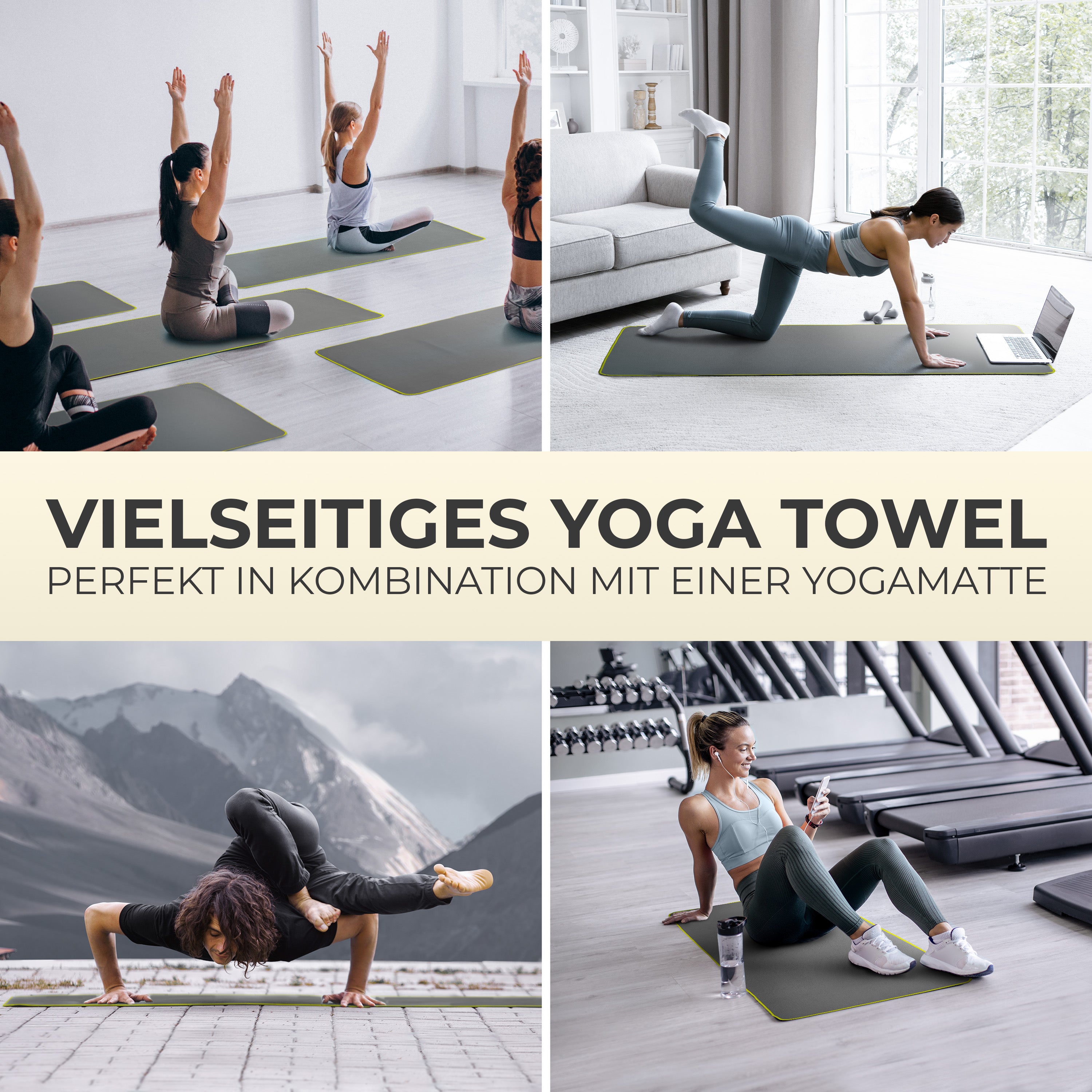 Rutschfestes Yoga Handtuch