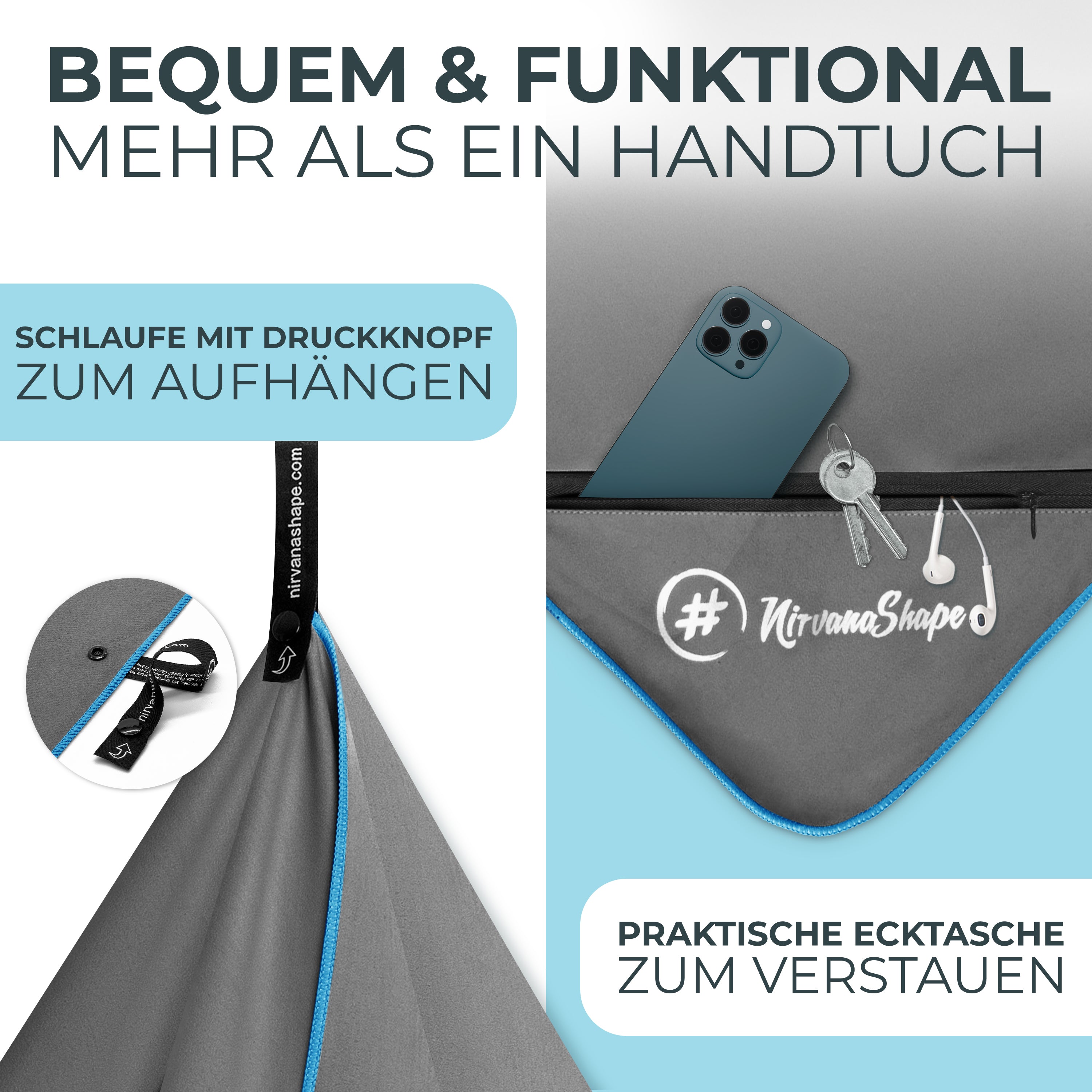 Ultraleichte und schnelltrocknende Mikrofaser Handtücher