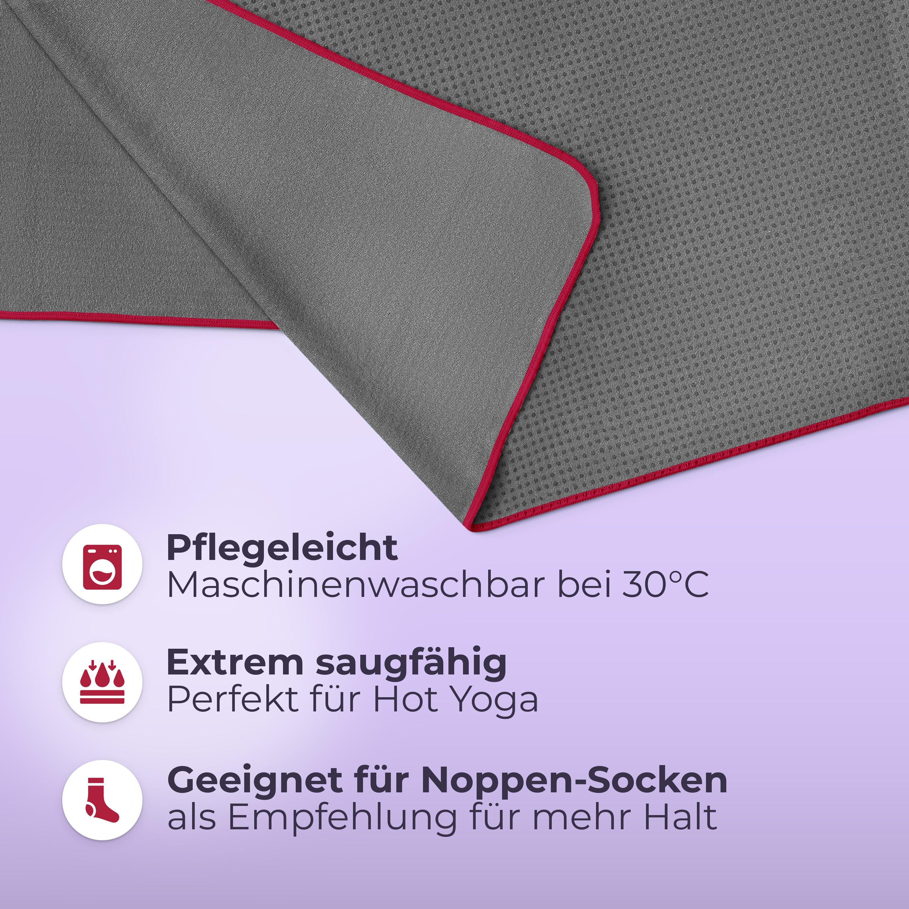 Rutschfestes Yoga Handtuch