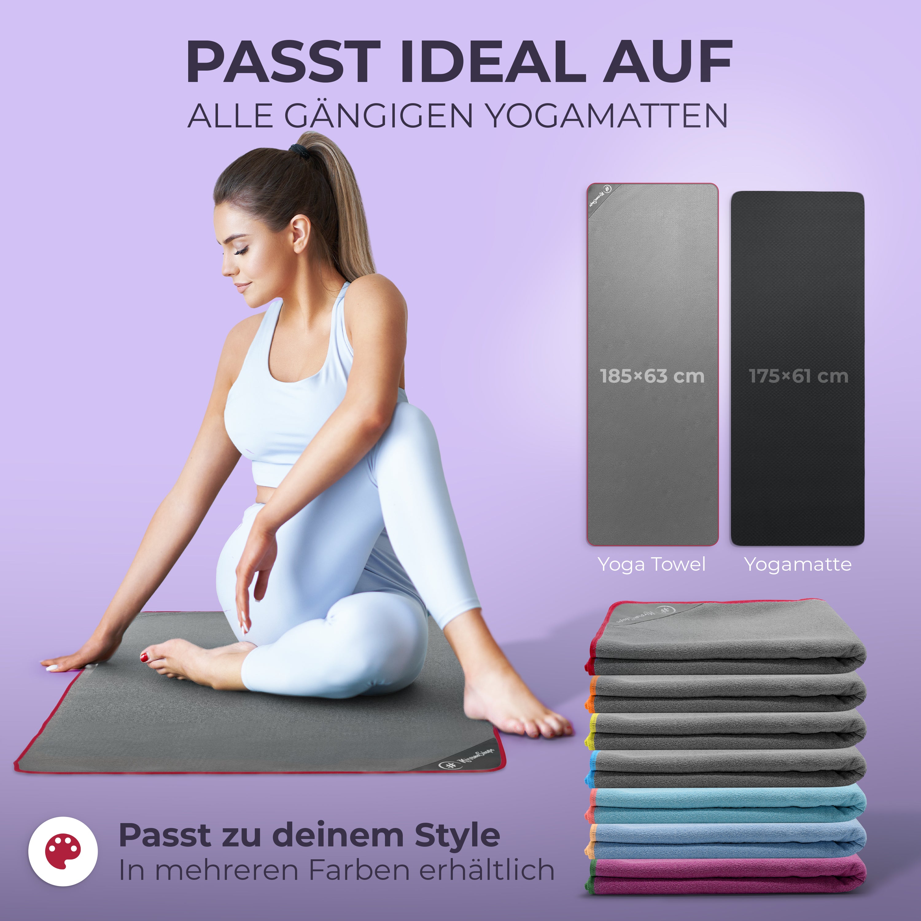 Rutschfestes Yoga Handtuch