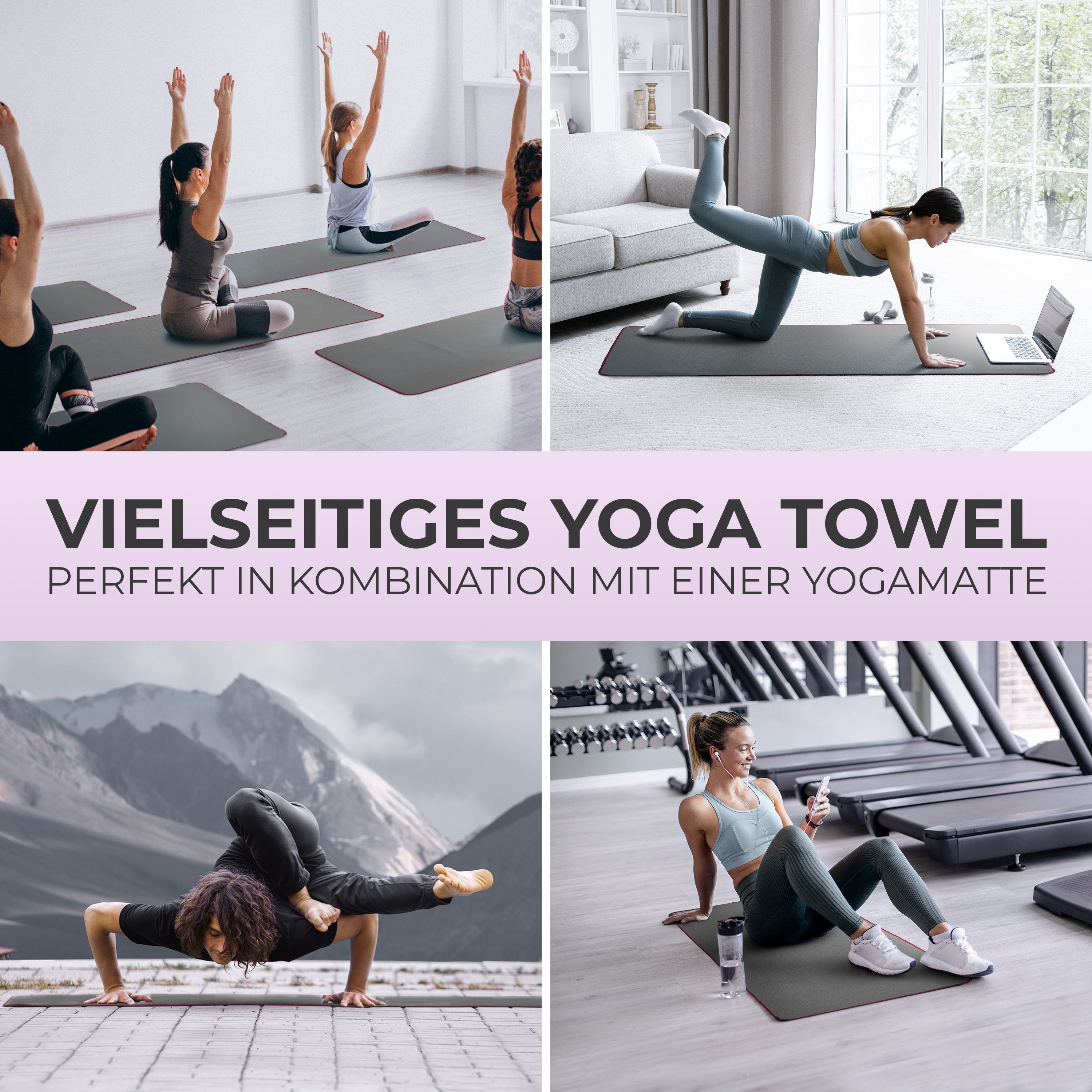Rutschfestes Yoga Handtuch