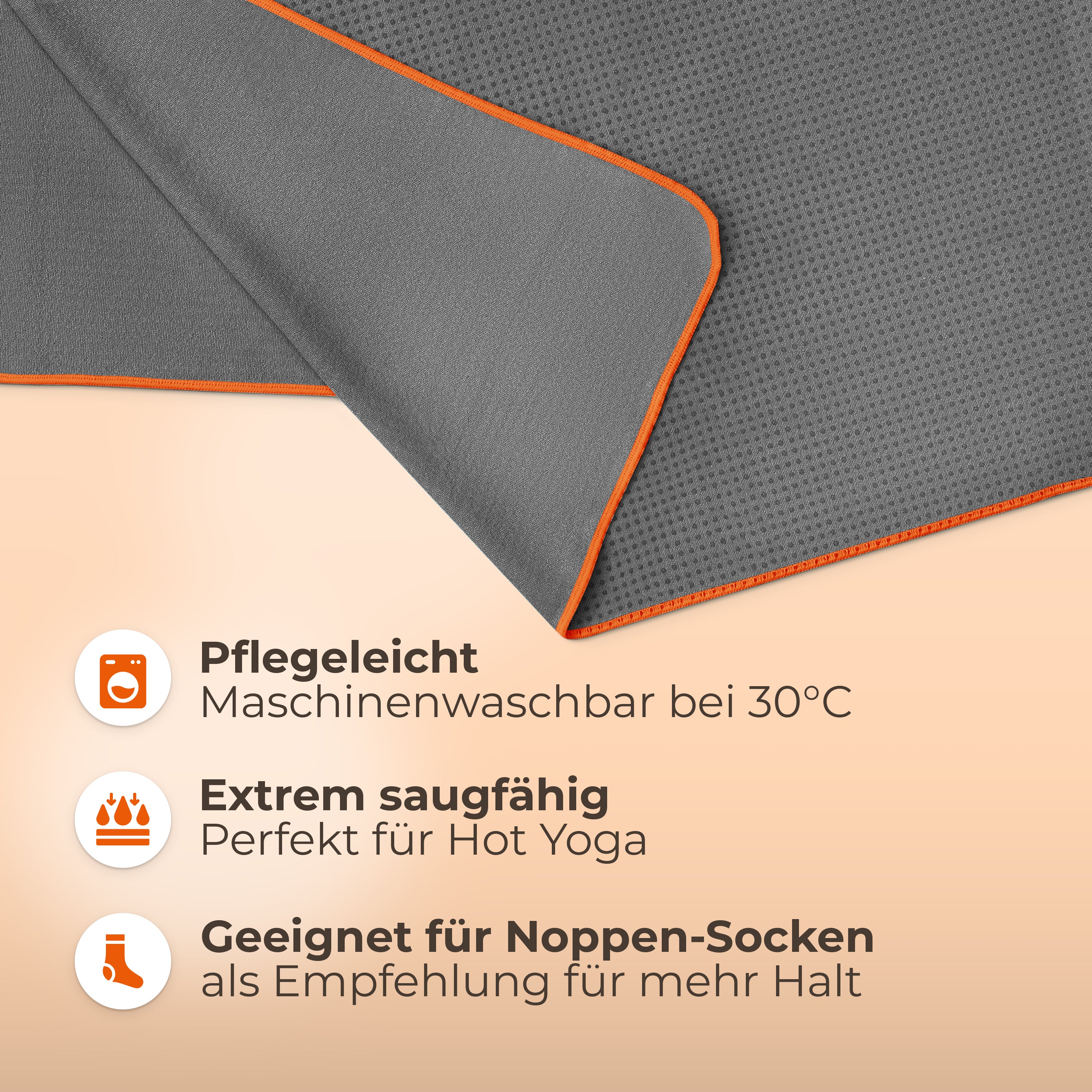 Rutschfestes Yoga Handtuch