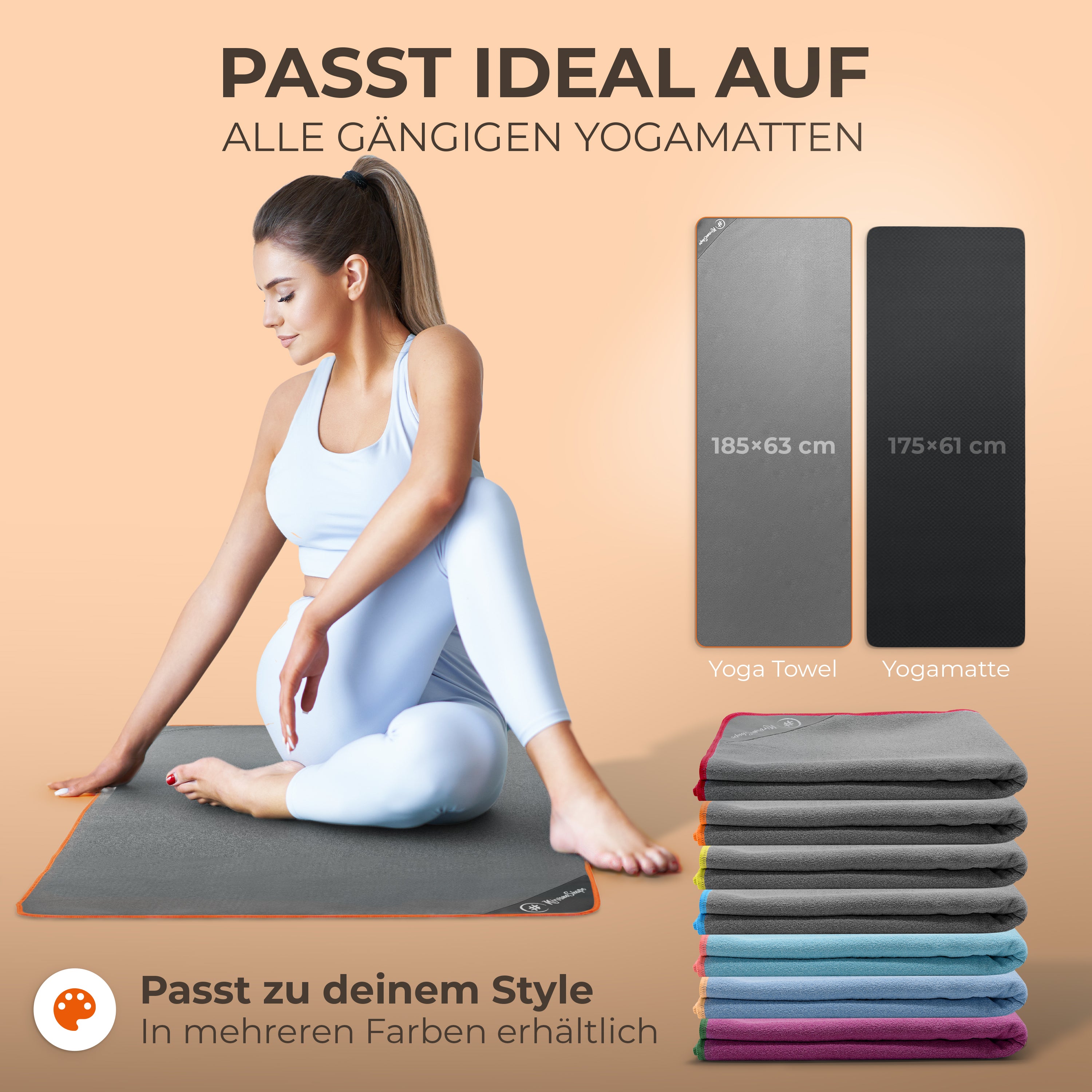 Rutschfestes Yoga Handtuch