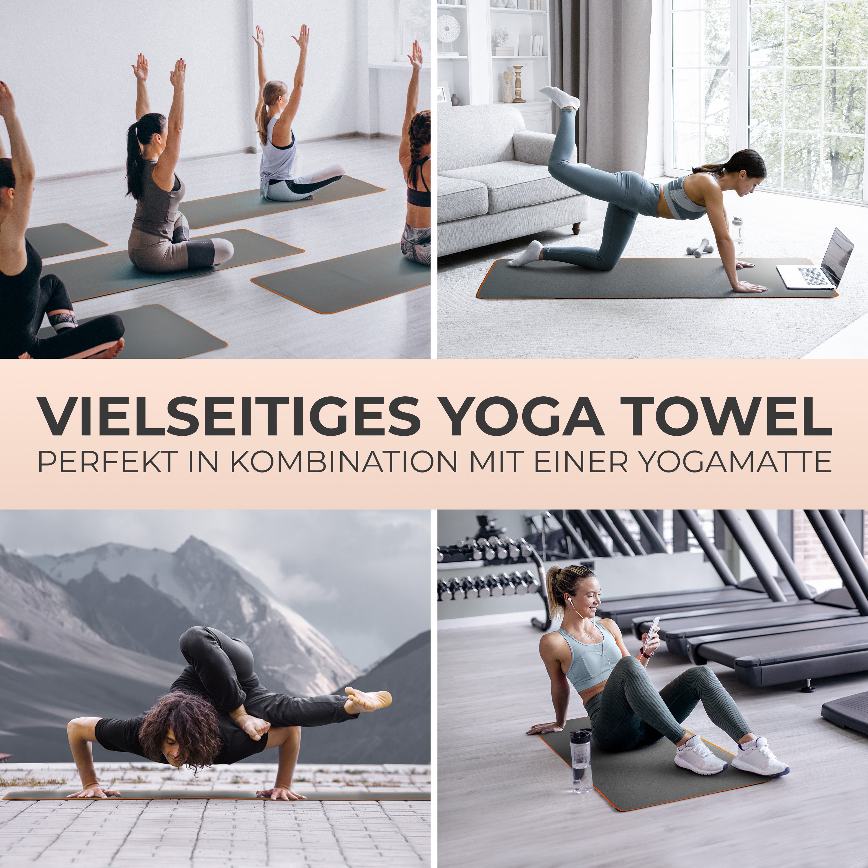 Rutschfestes Yoga Handtuch