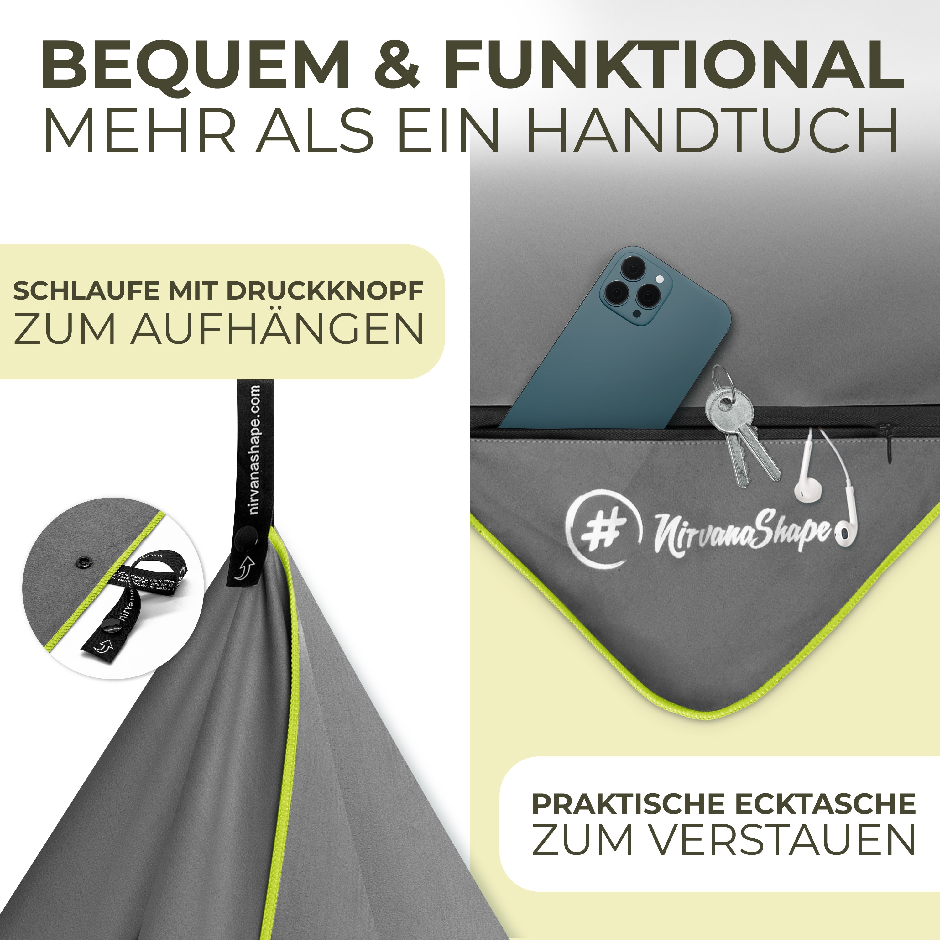 Ultraleichte und schnelltrocknende Mikrofaser Handtücher