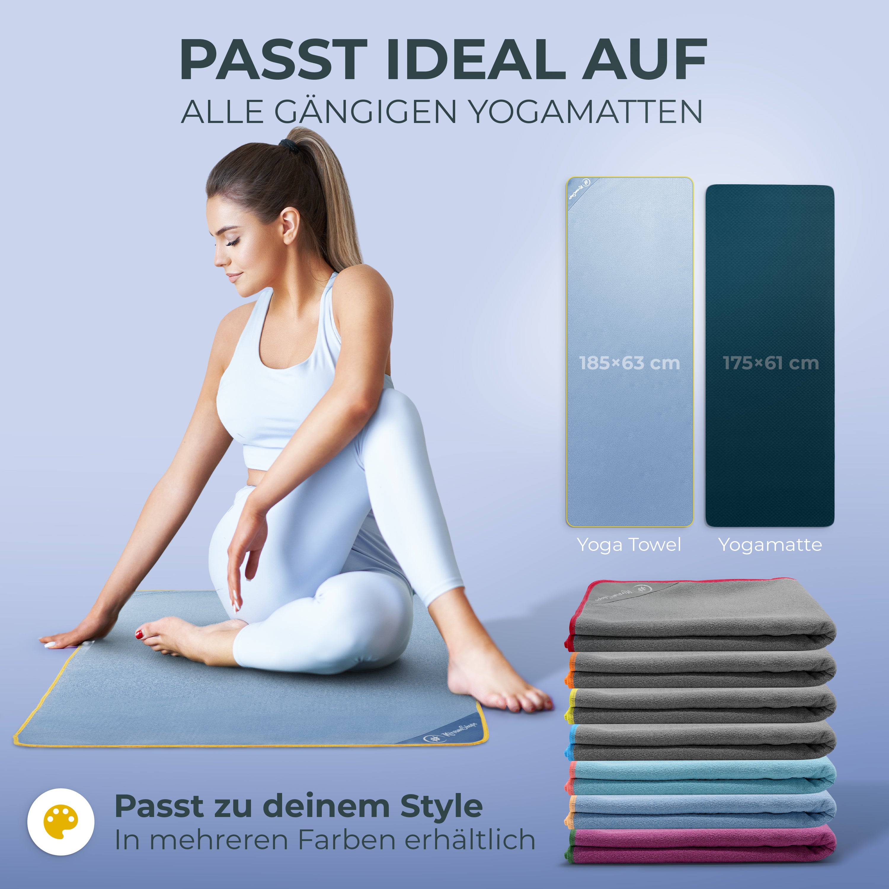 Rutschfestes Yoga Handtuch