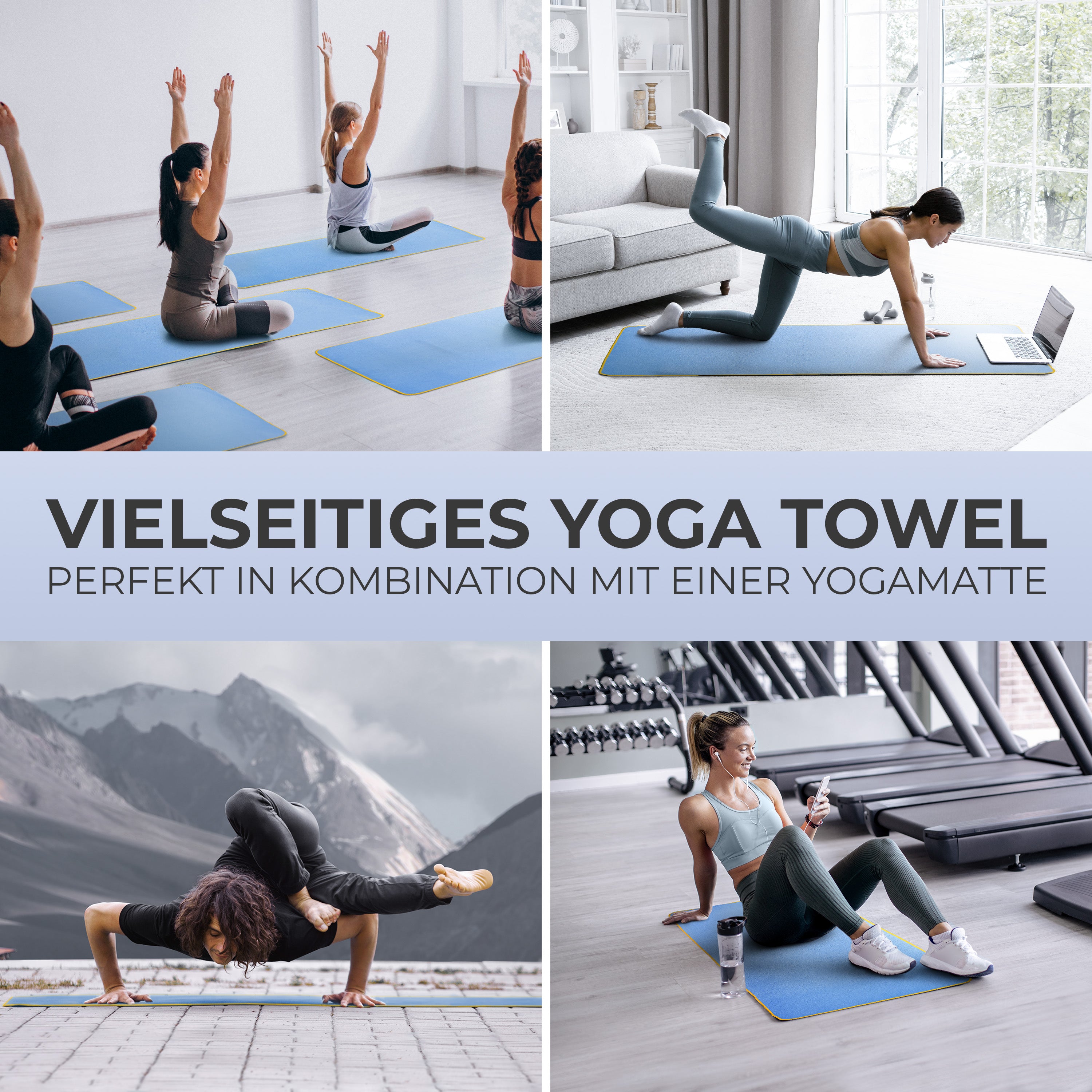 Rutschfestes Yoga Handtuch