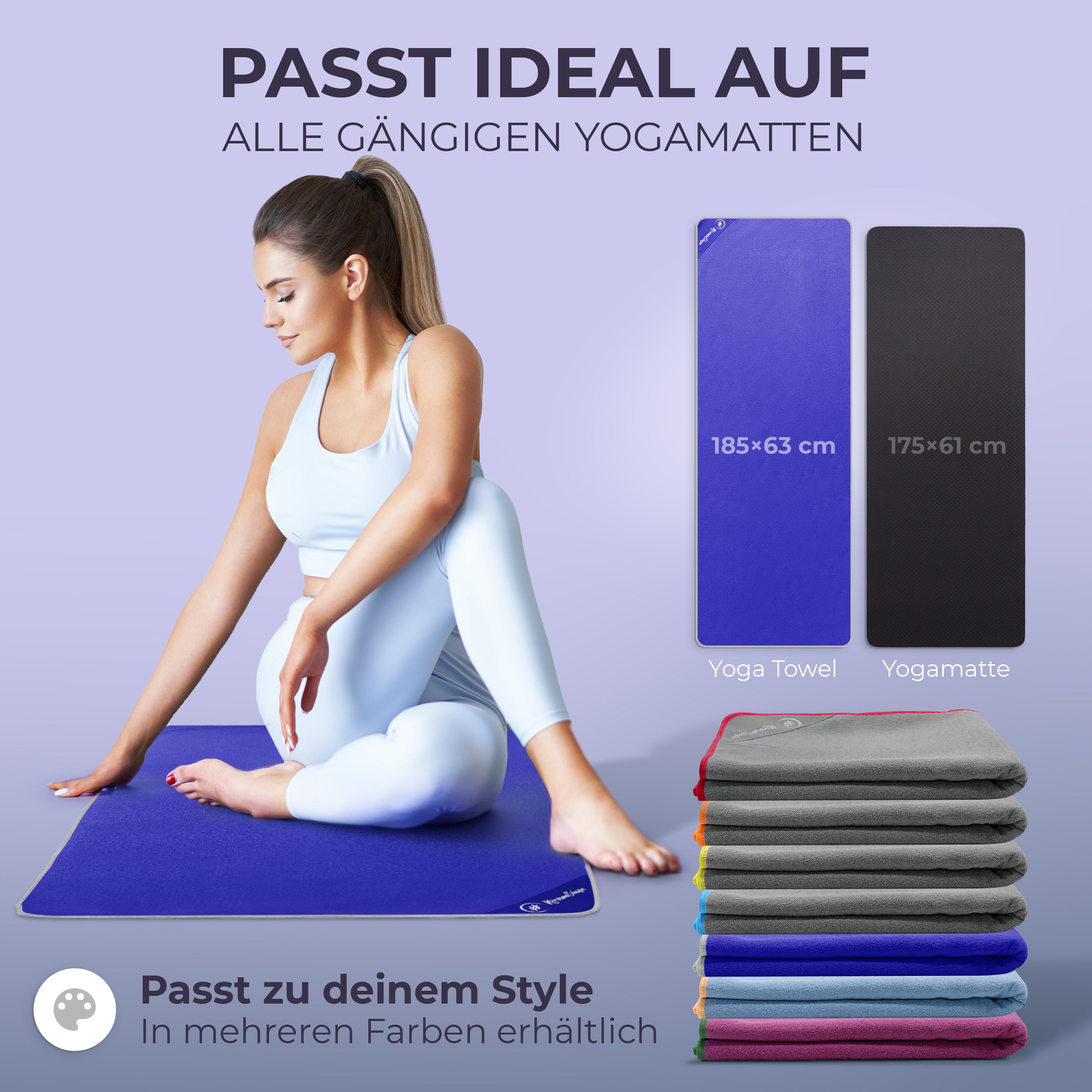 Rutschfestes Yoga Handtuch