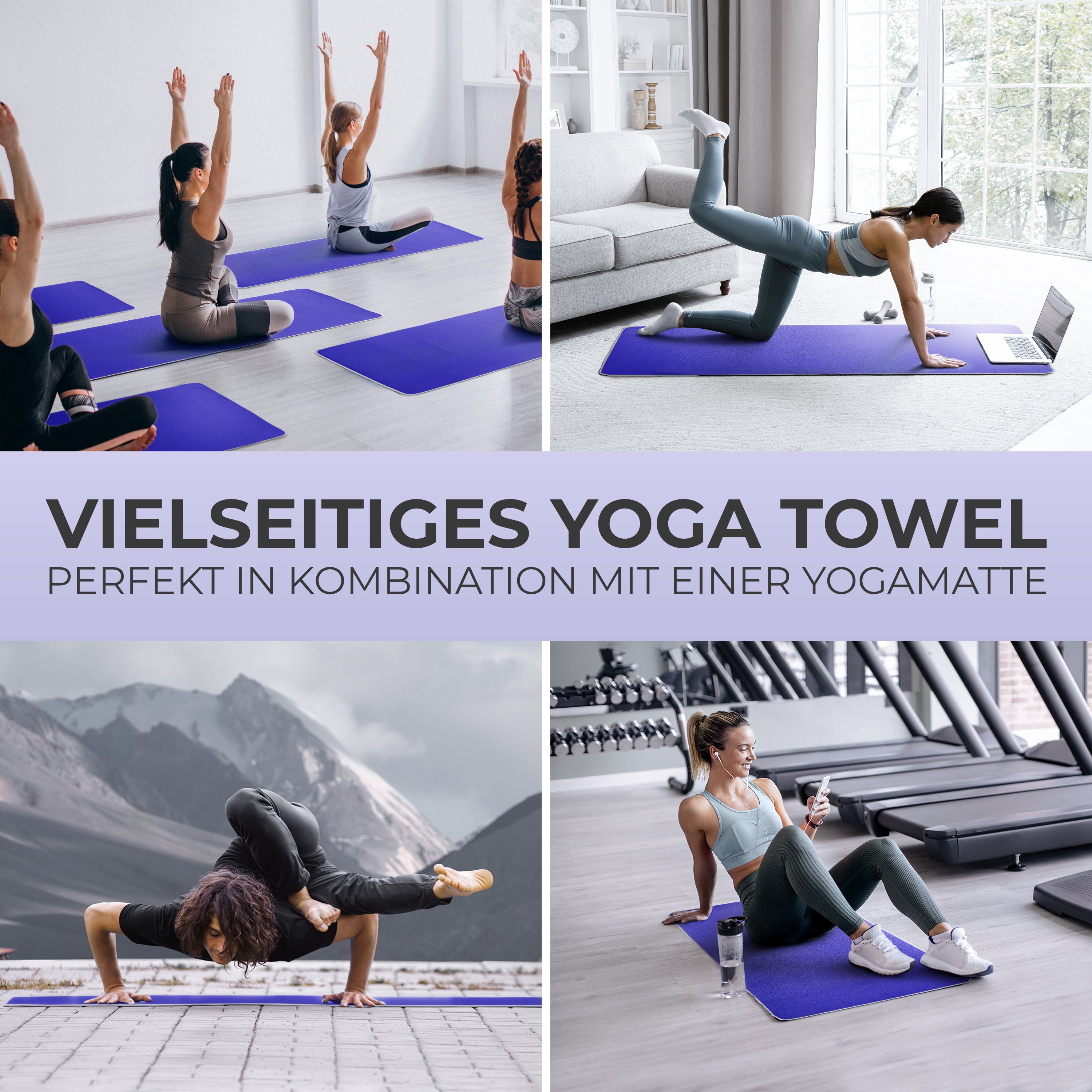 Rutschfestes Yoga Handtuch