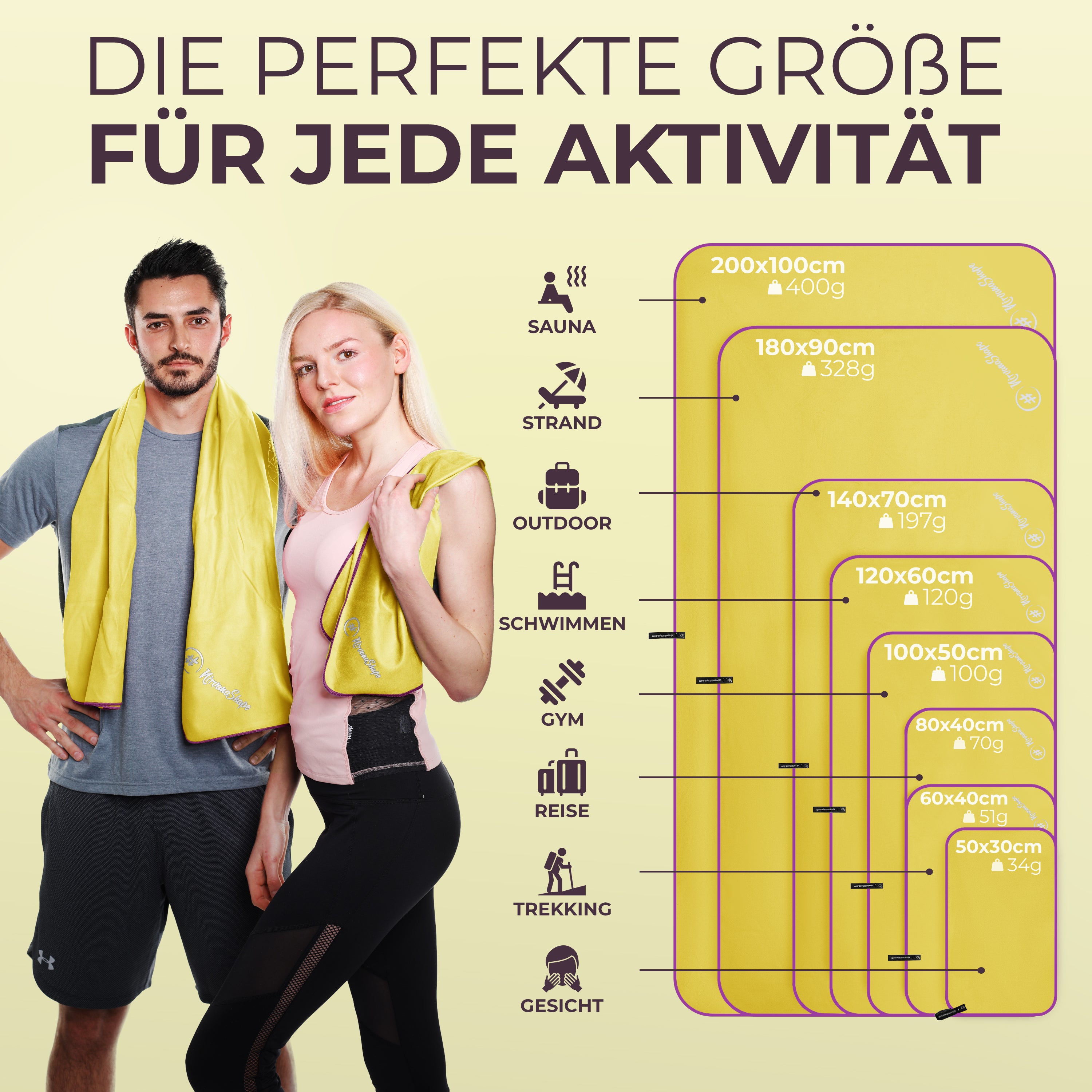 Schnelltrocknendes Reise Handtuch
