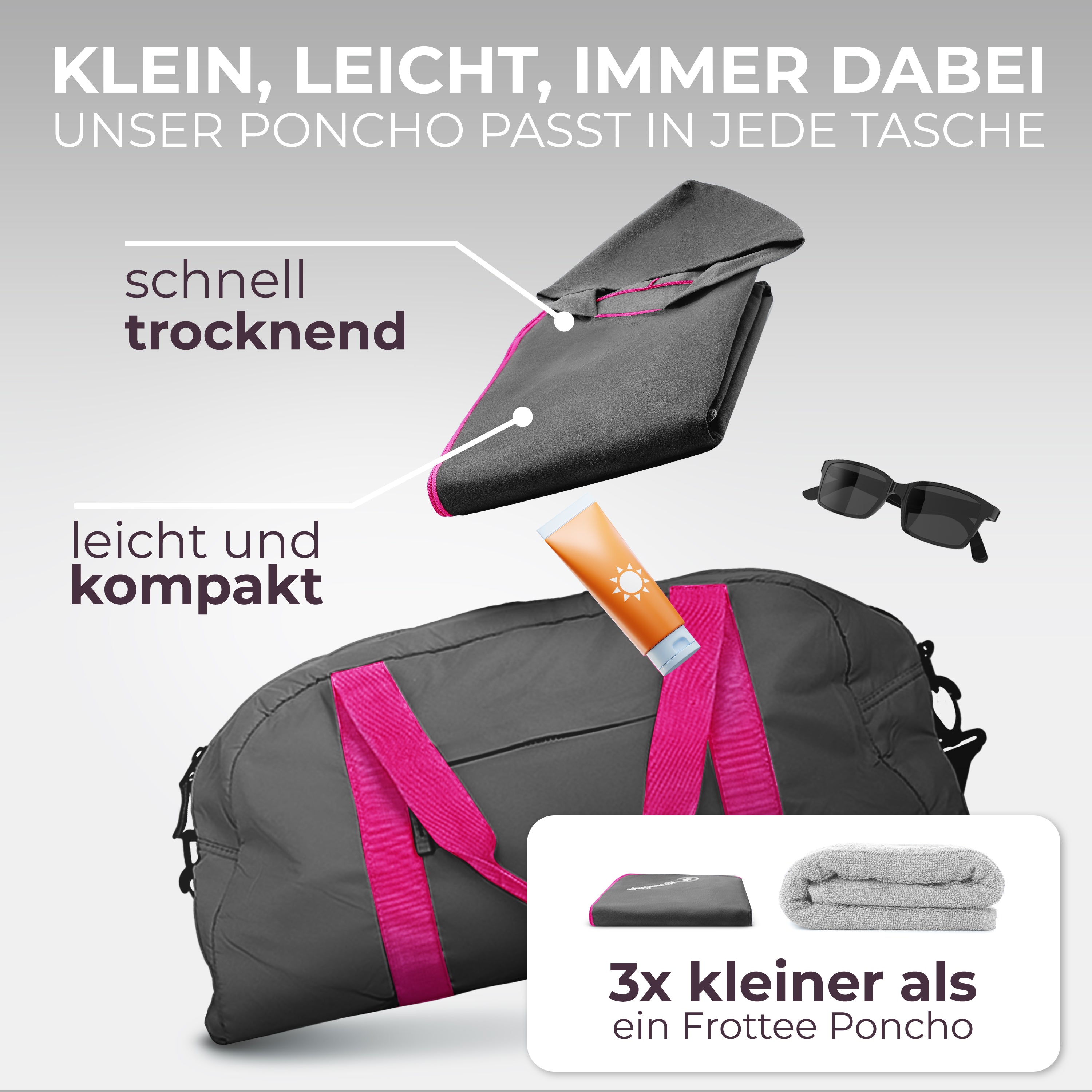 Vielseitiger und Kompakter Surfponcho