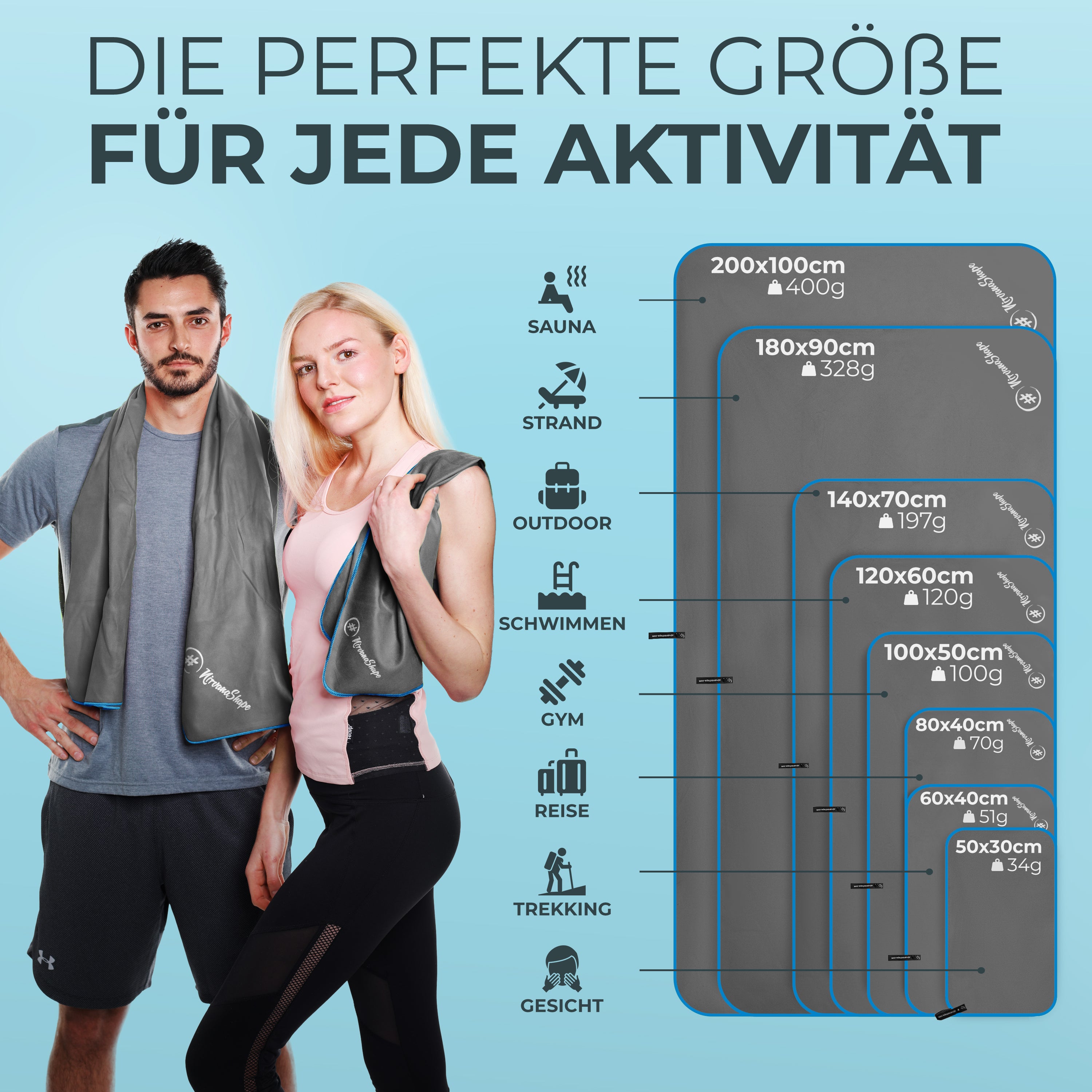Schnelltrocknendes Reise Handtuch