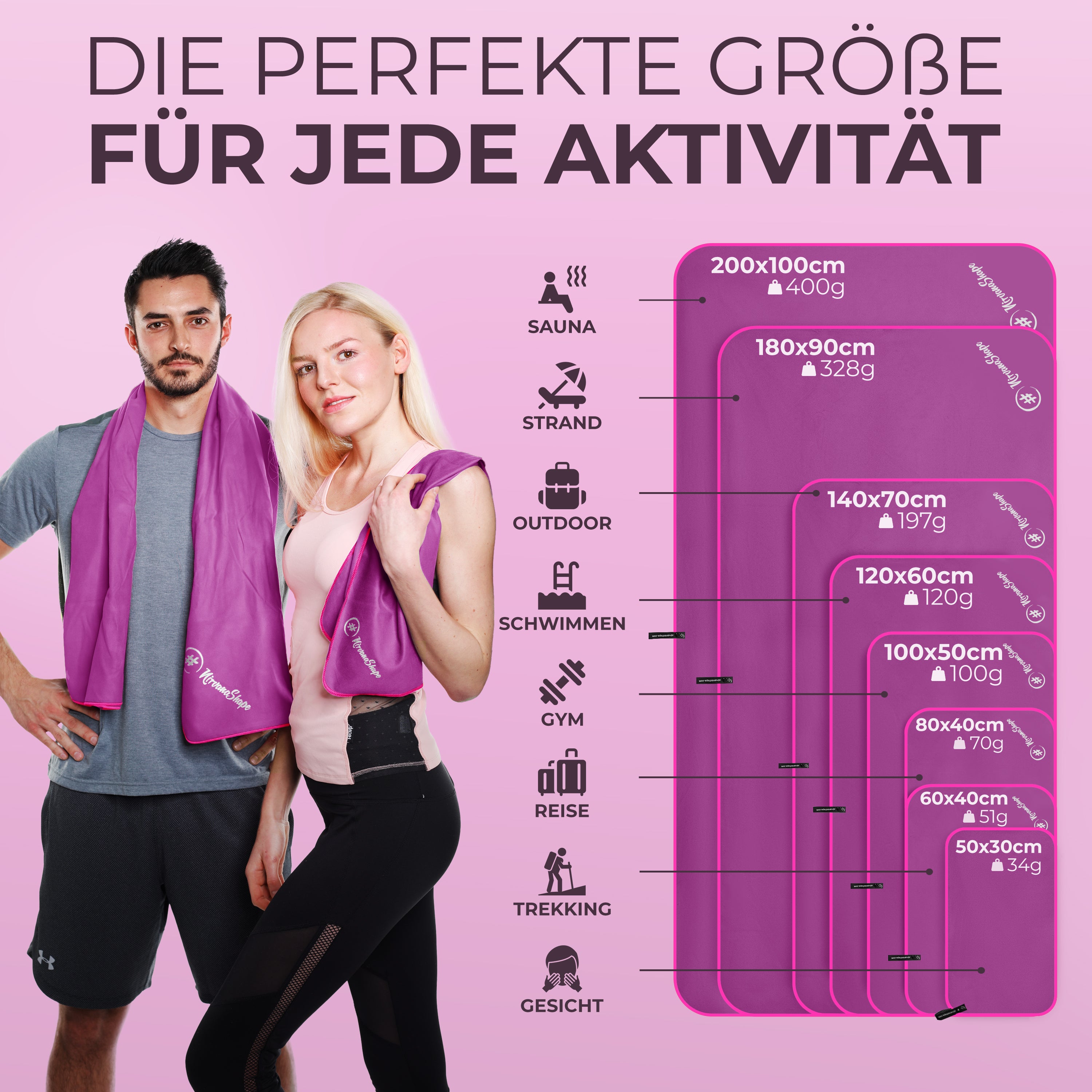 Schnelltrocknendes Reise Handtuch