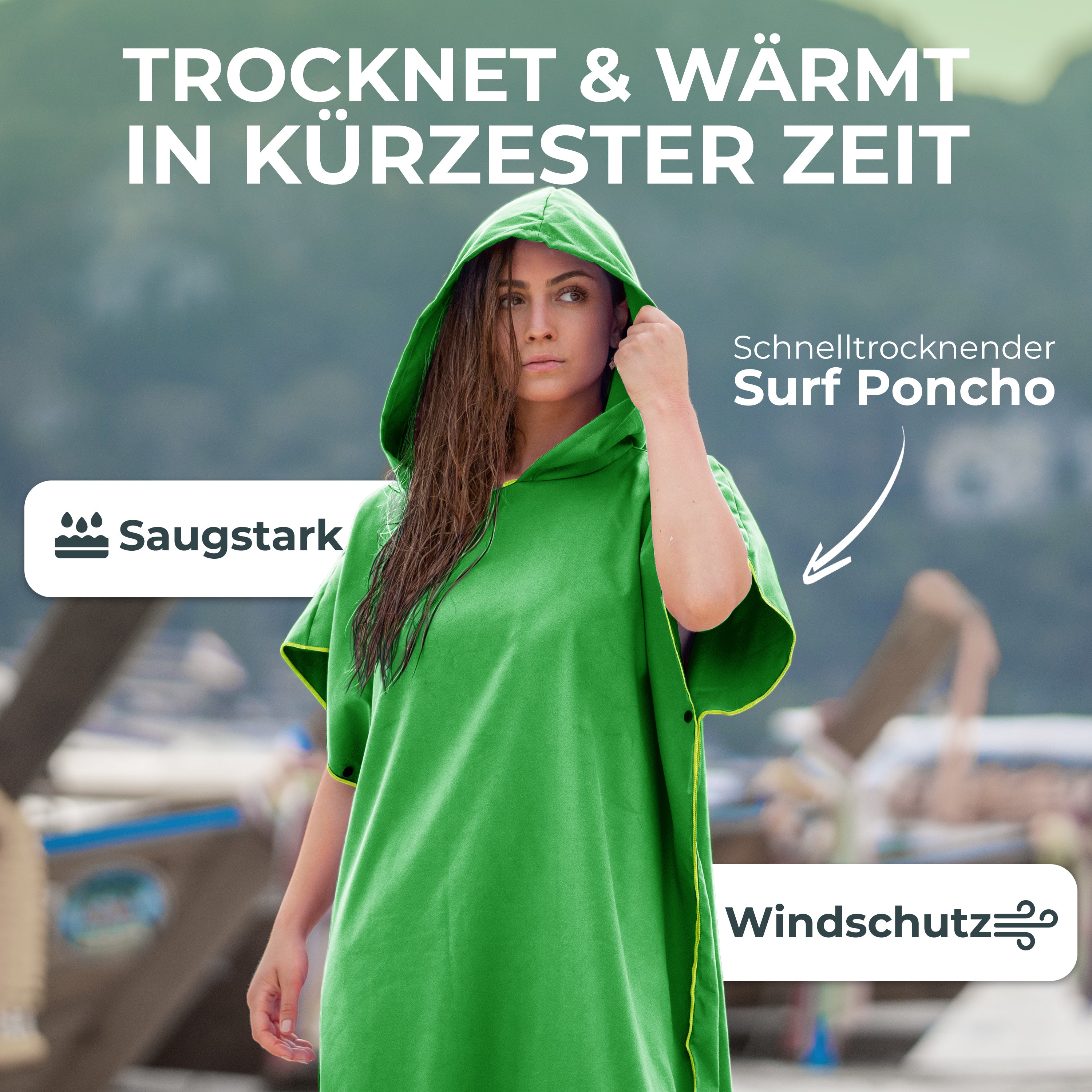 Vielseitiger und Kompakter Surfponcho