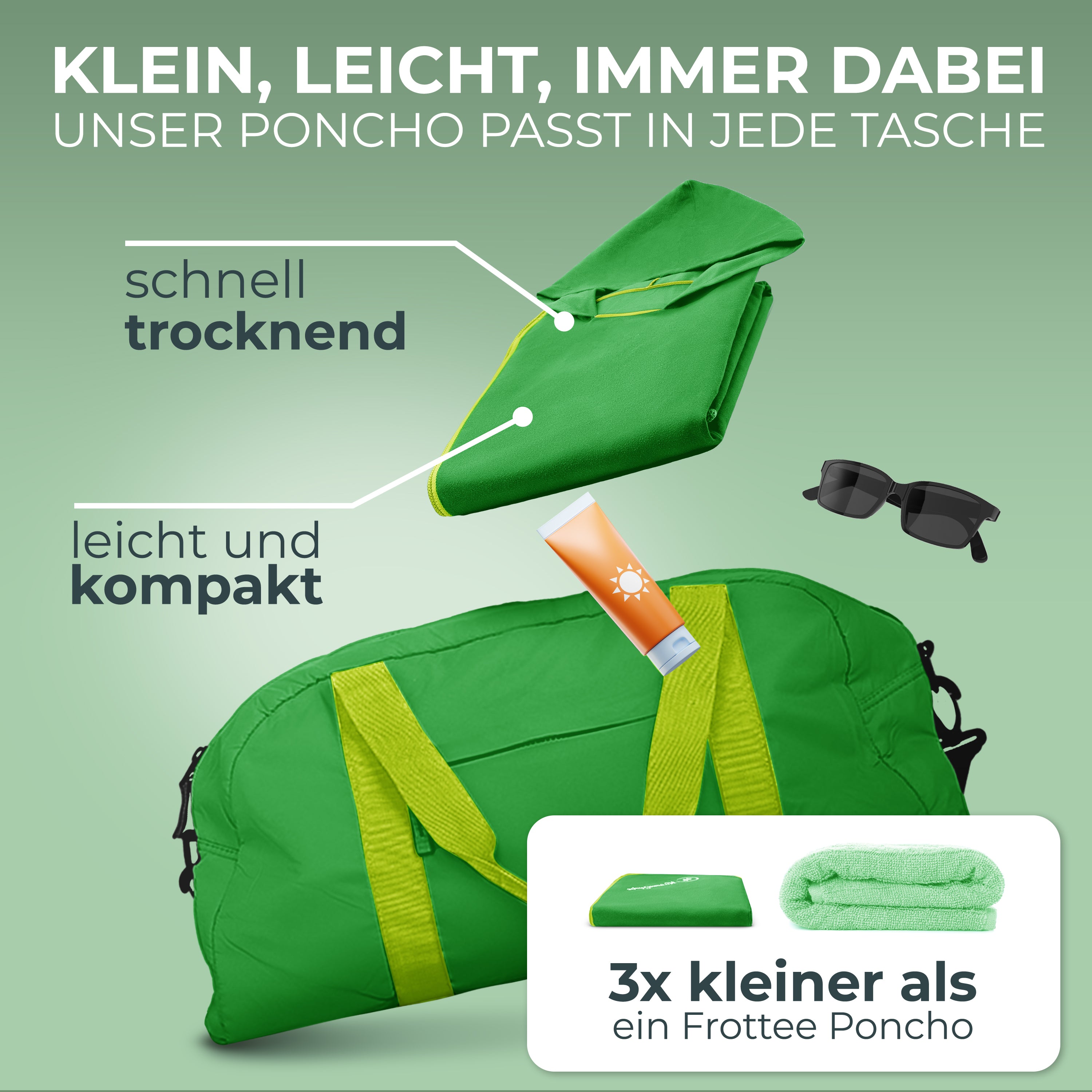 Vielseitiger und Kompakter Surfponcho