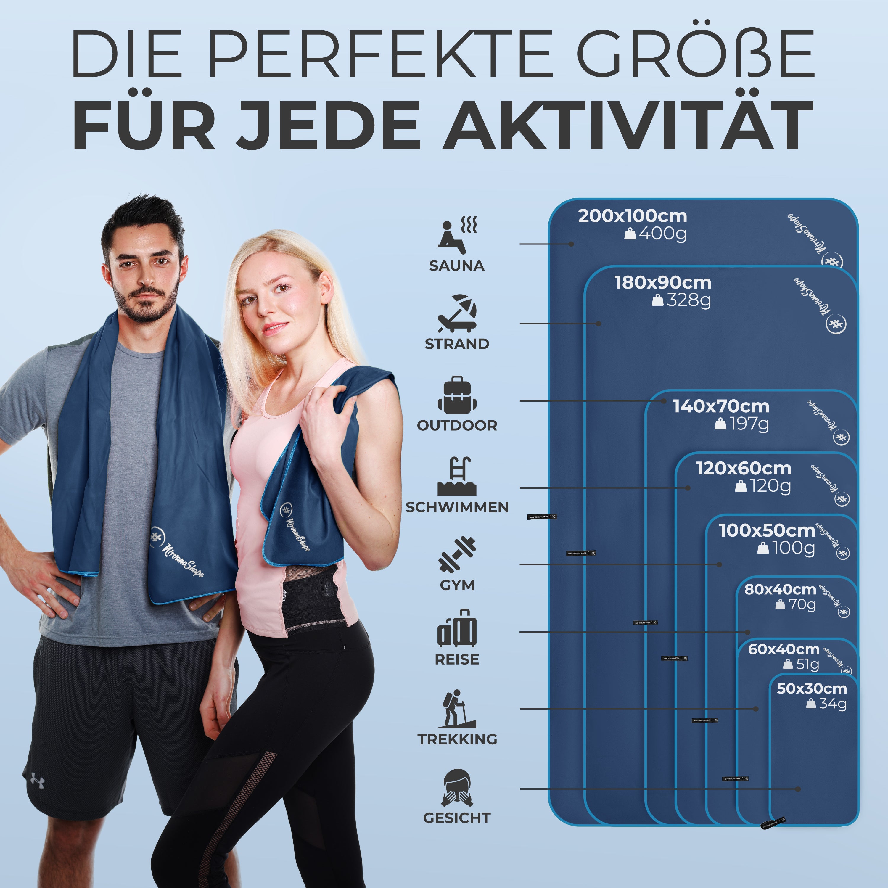 Schnelltrocknendes Reise Handtuch