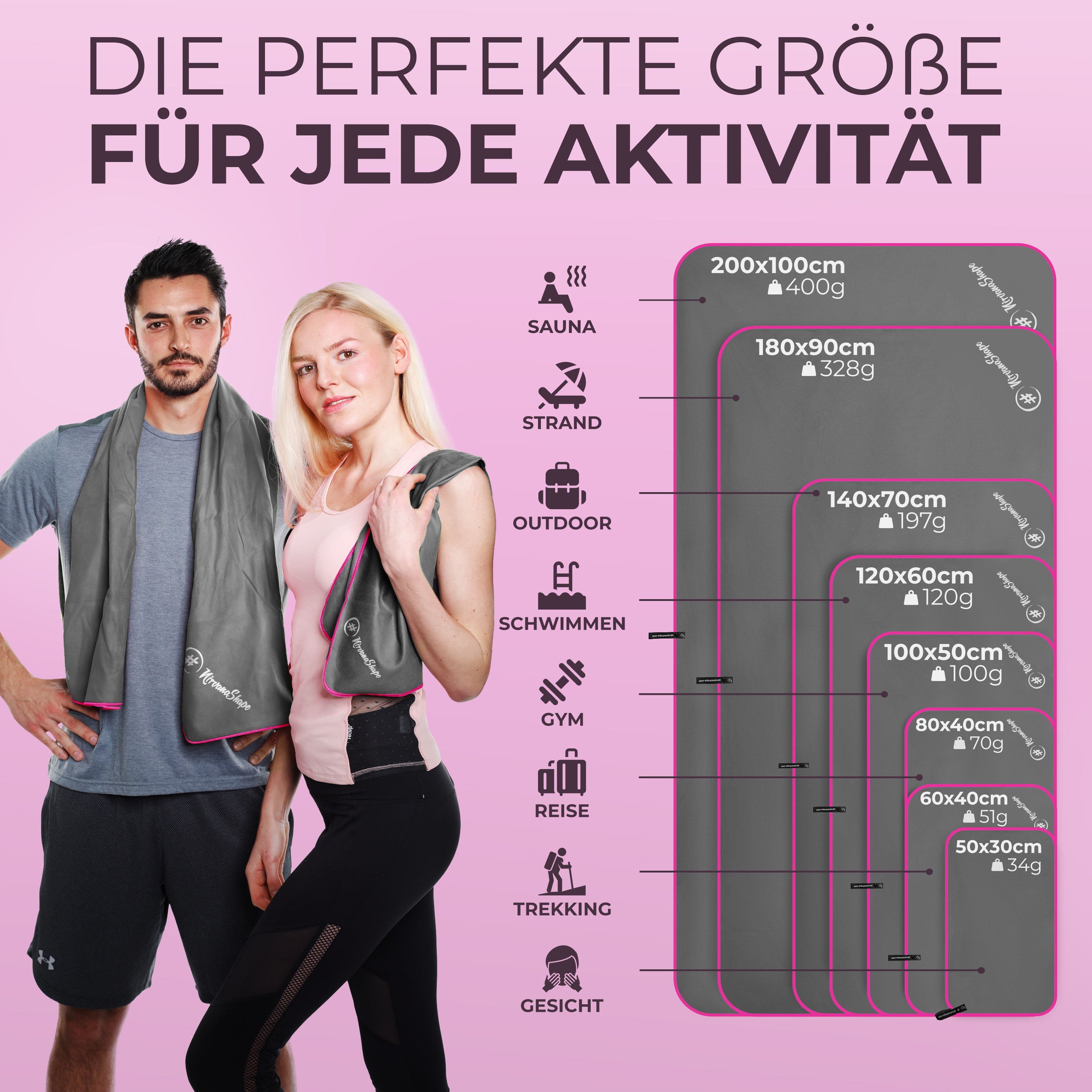 Schnelltrocknendes Reise Handtuch