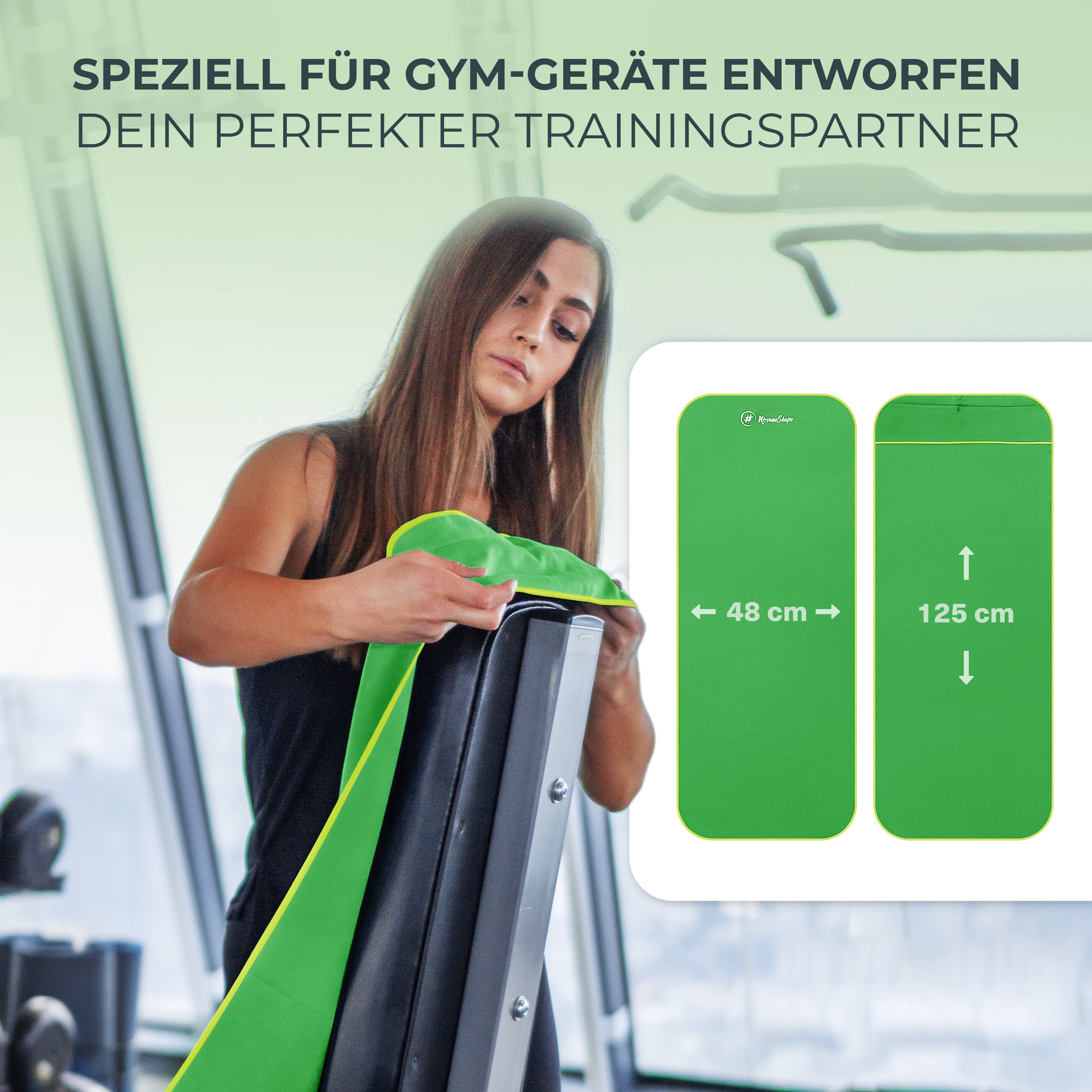 Ultrakompaktes Fitnessstudio Handtuch mit starkem Magnet-Clip