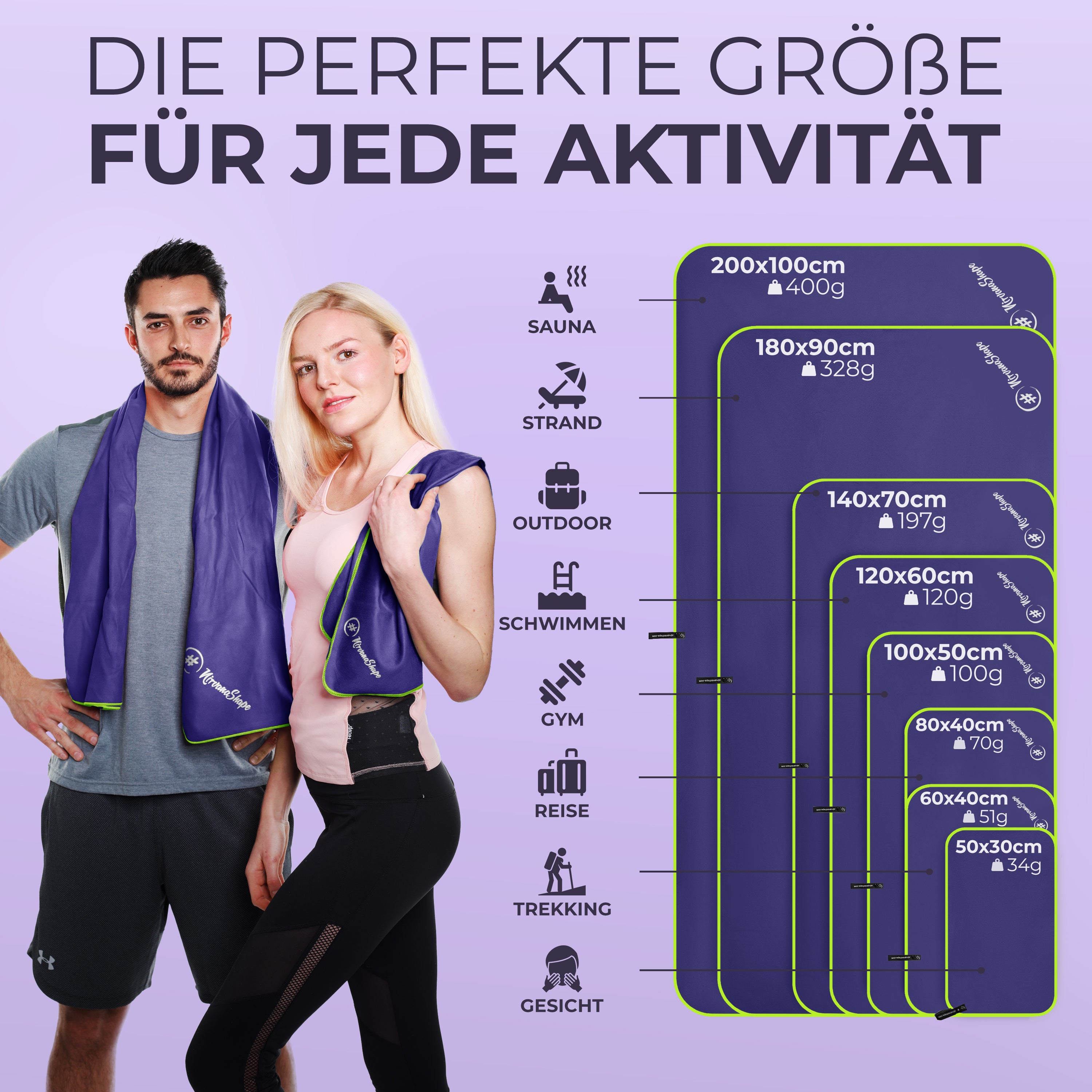 Schnelltrocknendes Reise Handtuch