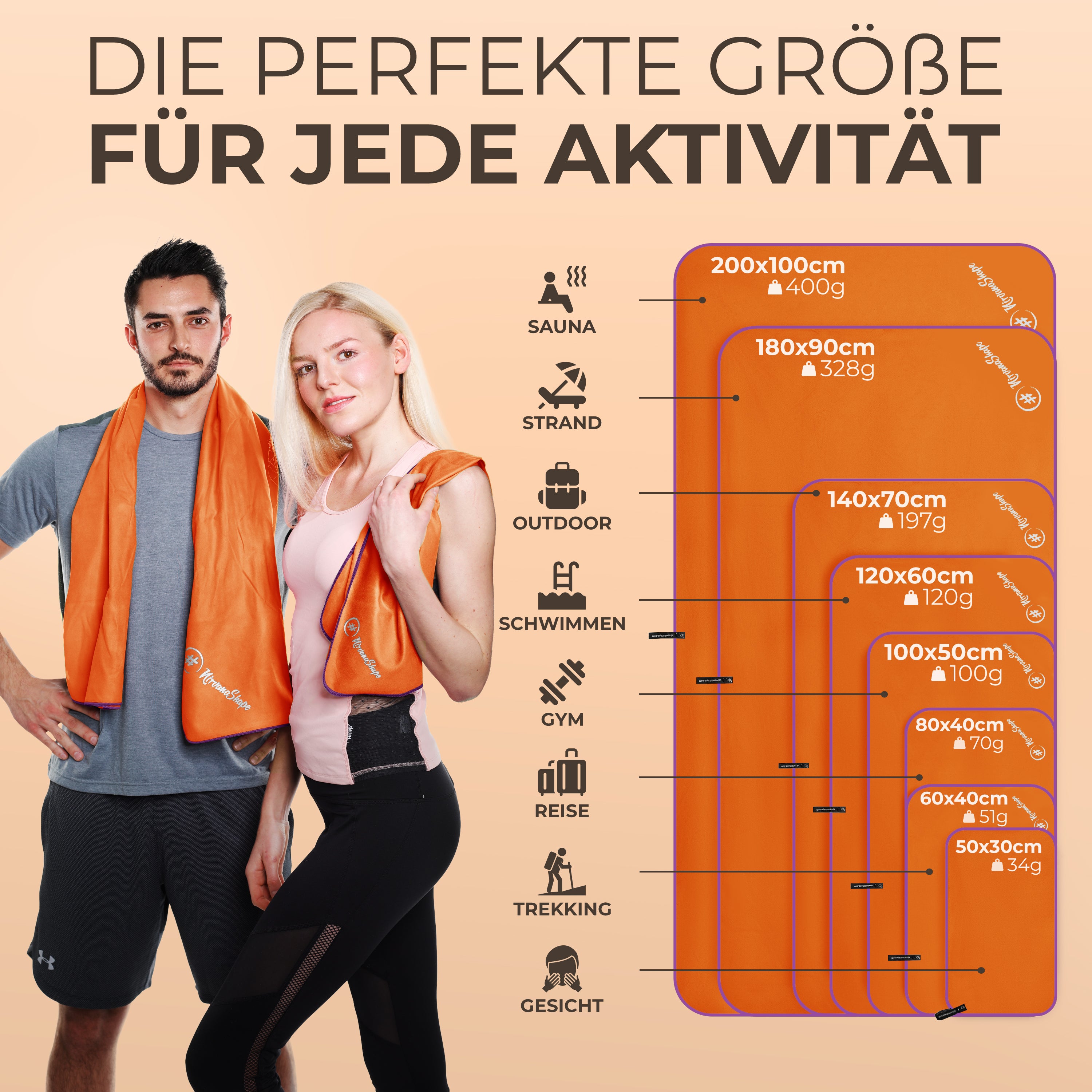 Schnelltrocknendes Reise Handtuch