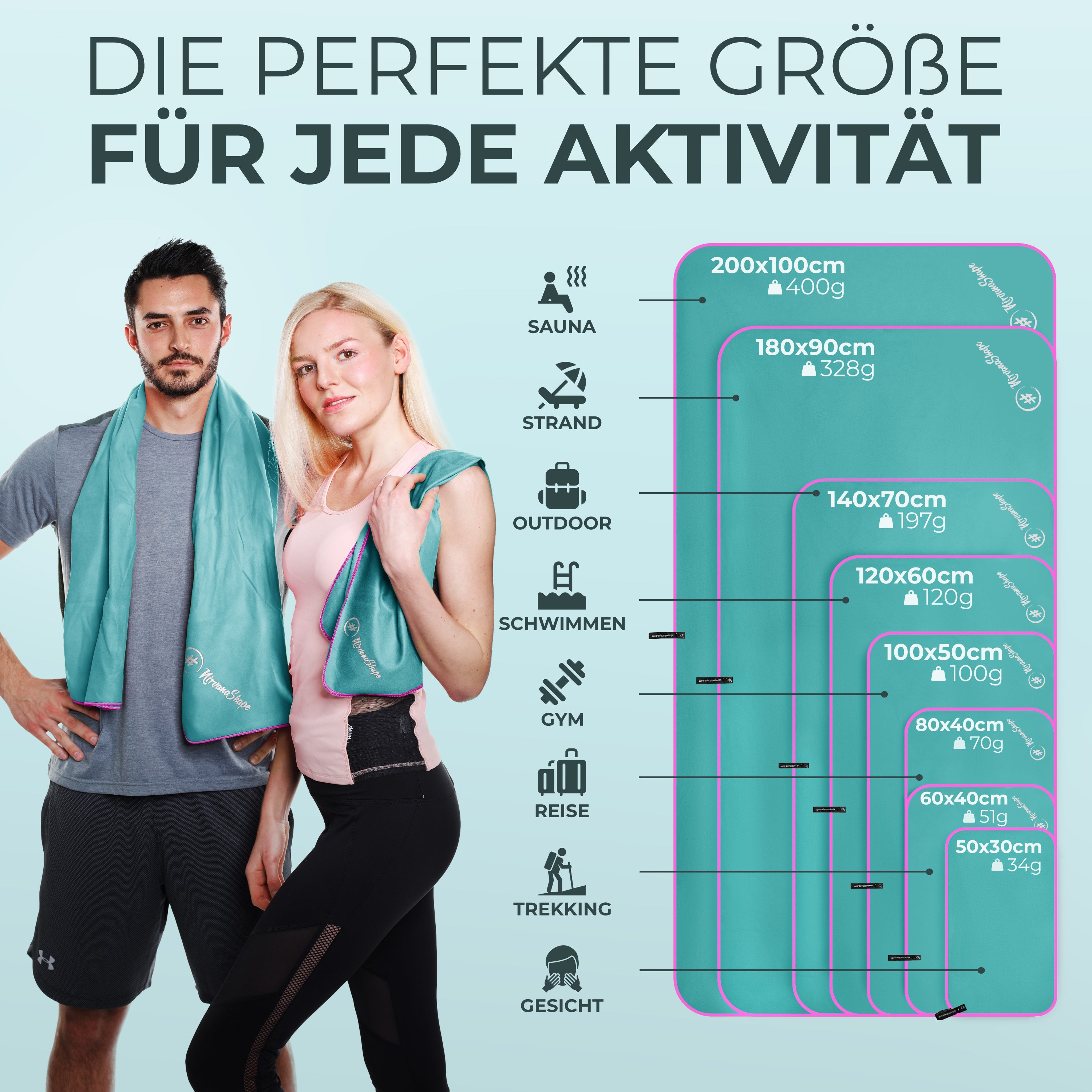 Schnelltrocknendes Reise Handtuch