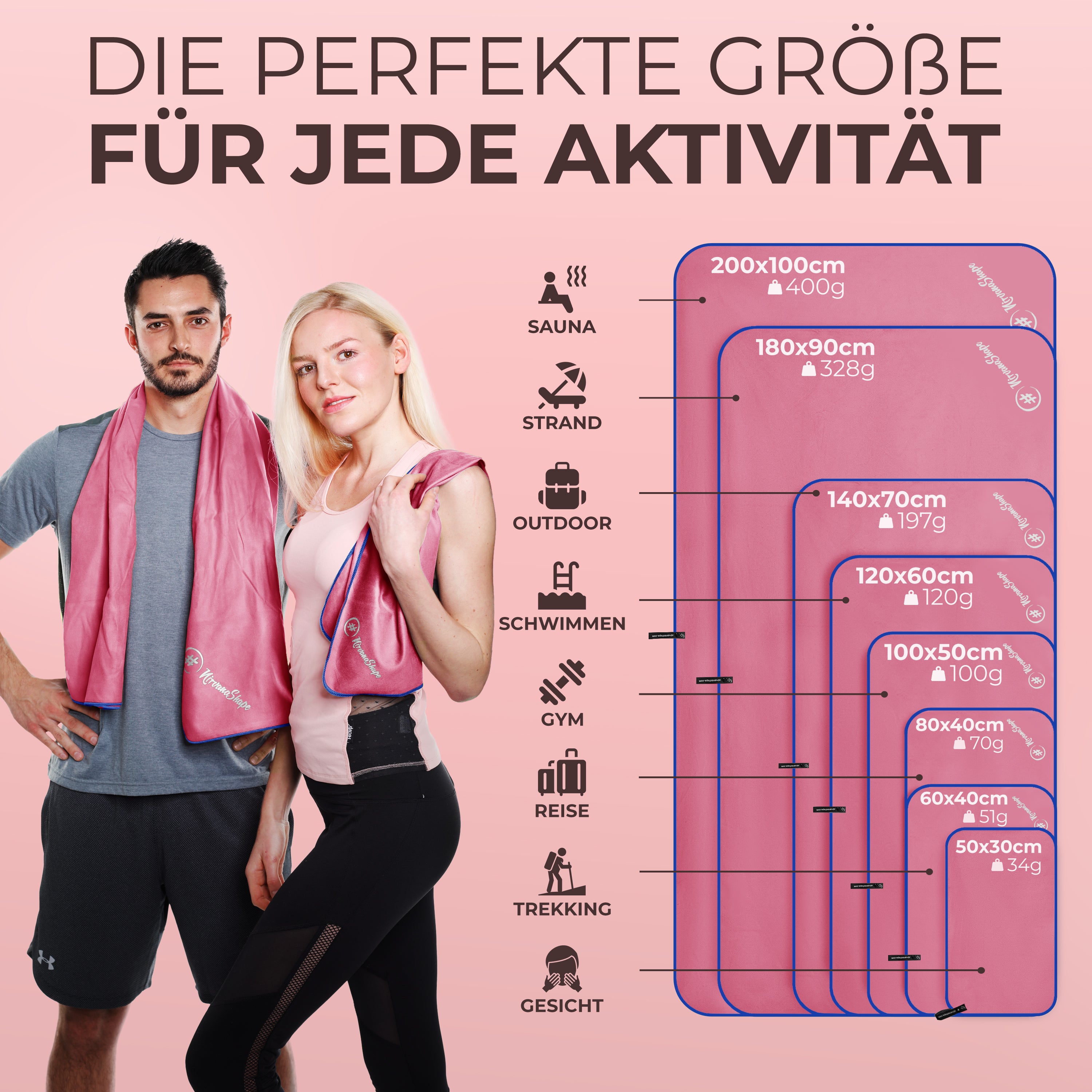 Schnelltrocknendes Reise Handtuch