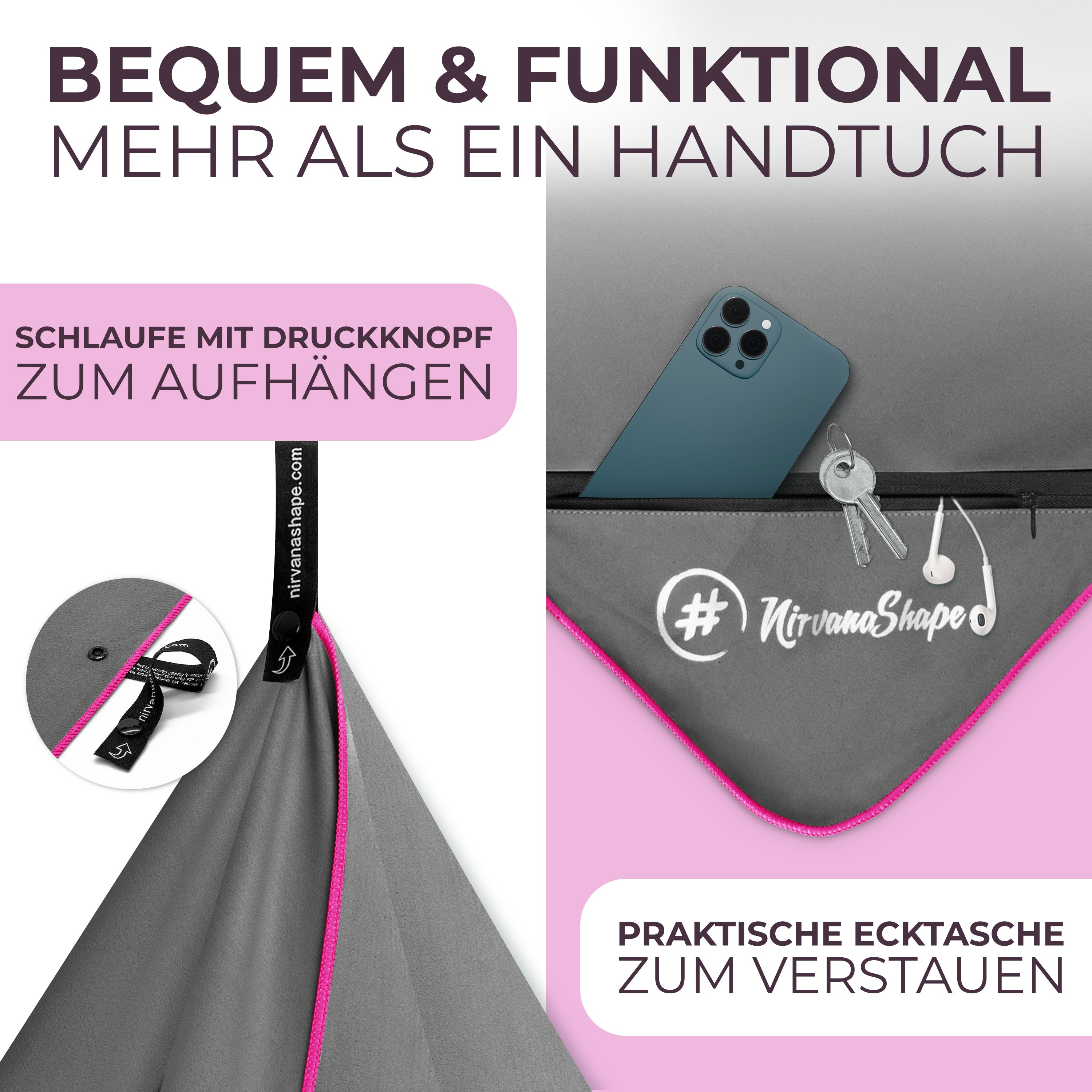 Ultraleichte und schnelltrocknende Mikrofaser Handtücher