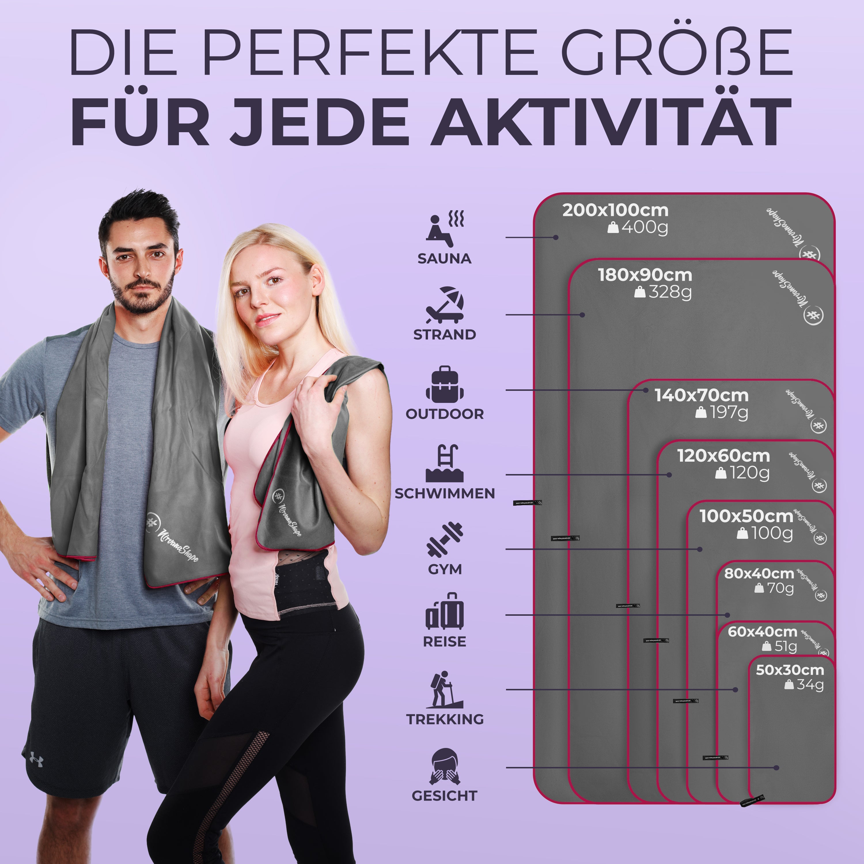 Schnelltrocknendes Reise Handtuch
