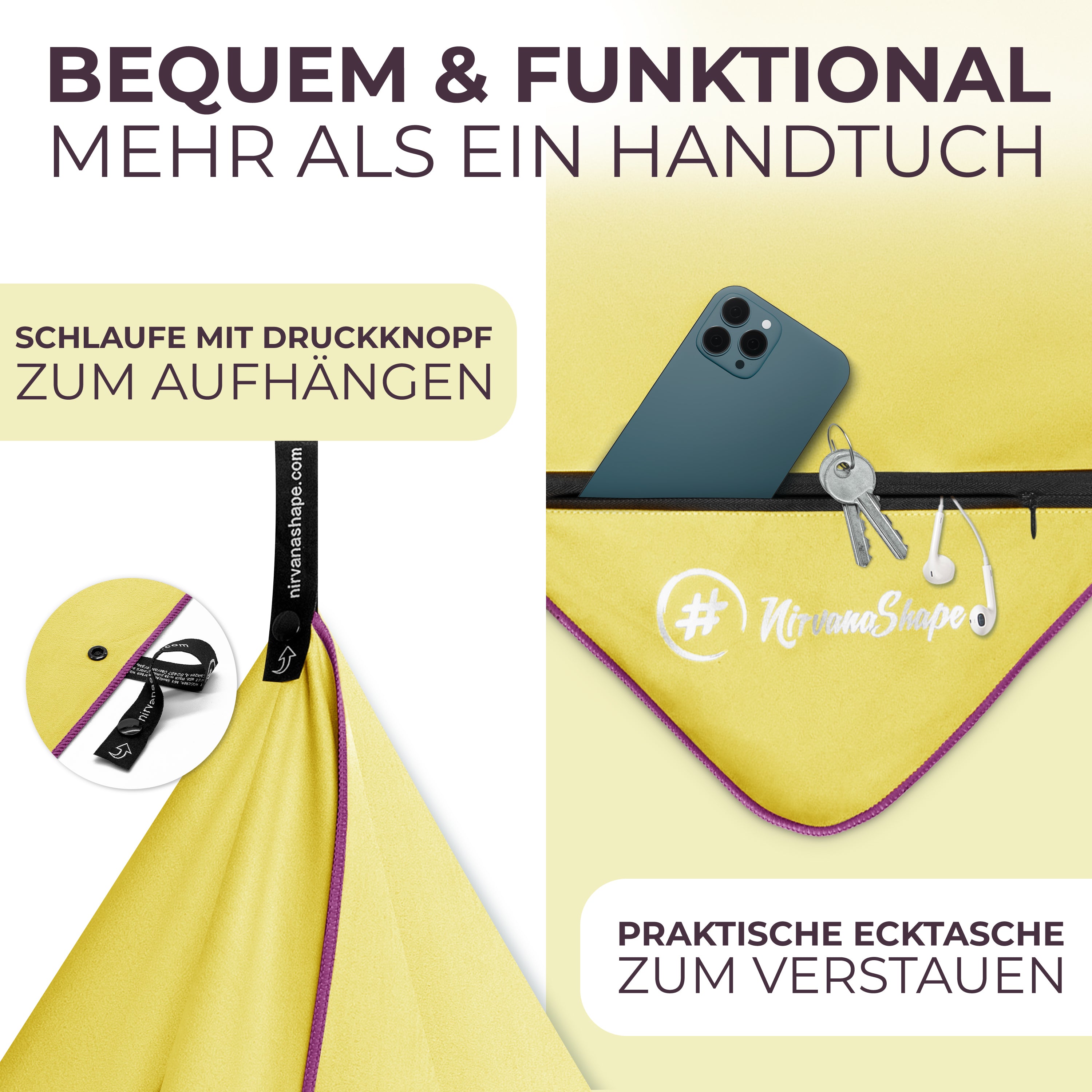 Ultraleichte und schnelltrocknende Mikrofaser Handtücher