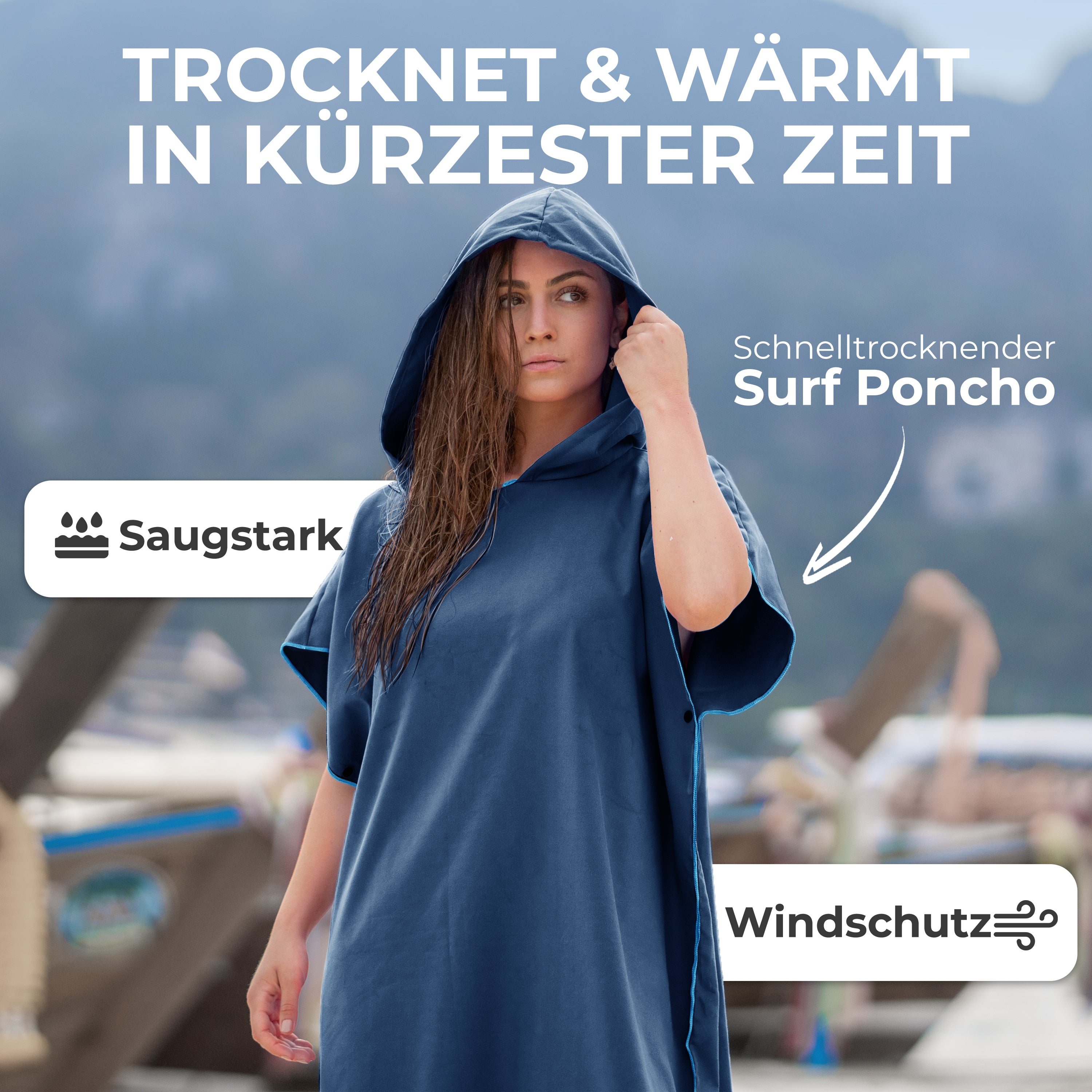 Vielseitiger und Kompakter Surfponcho