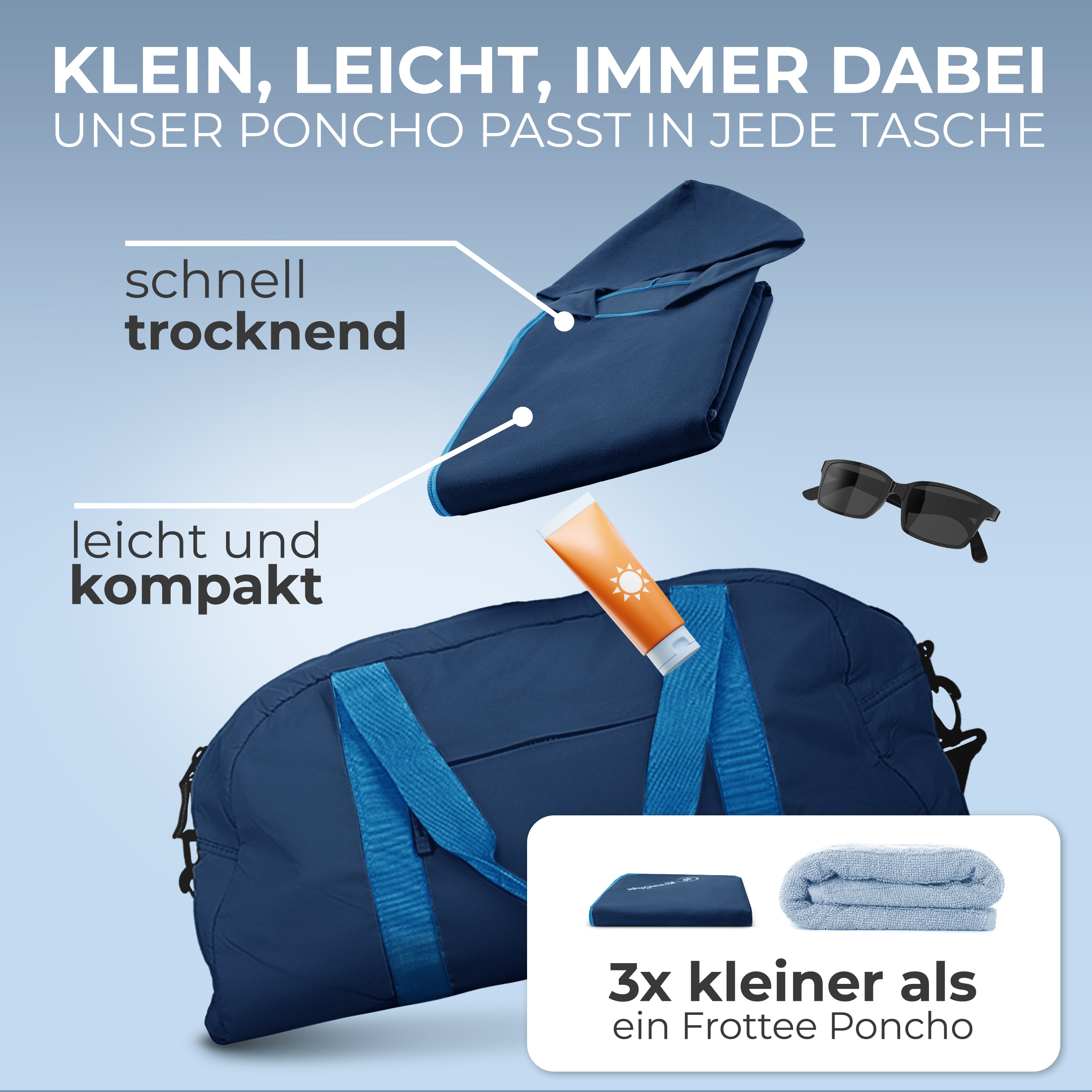 Vielseitiger und Kompakter Surfponcho