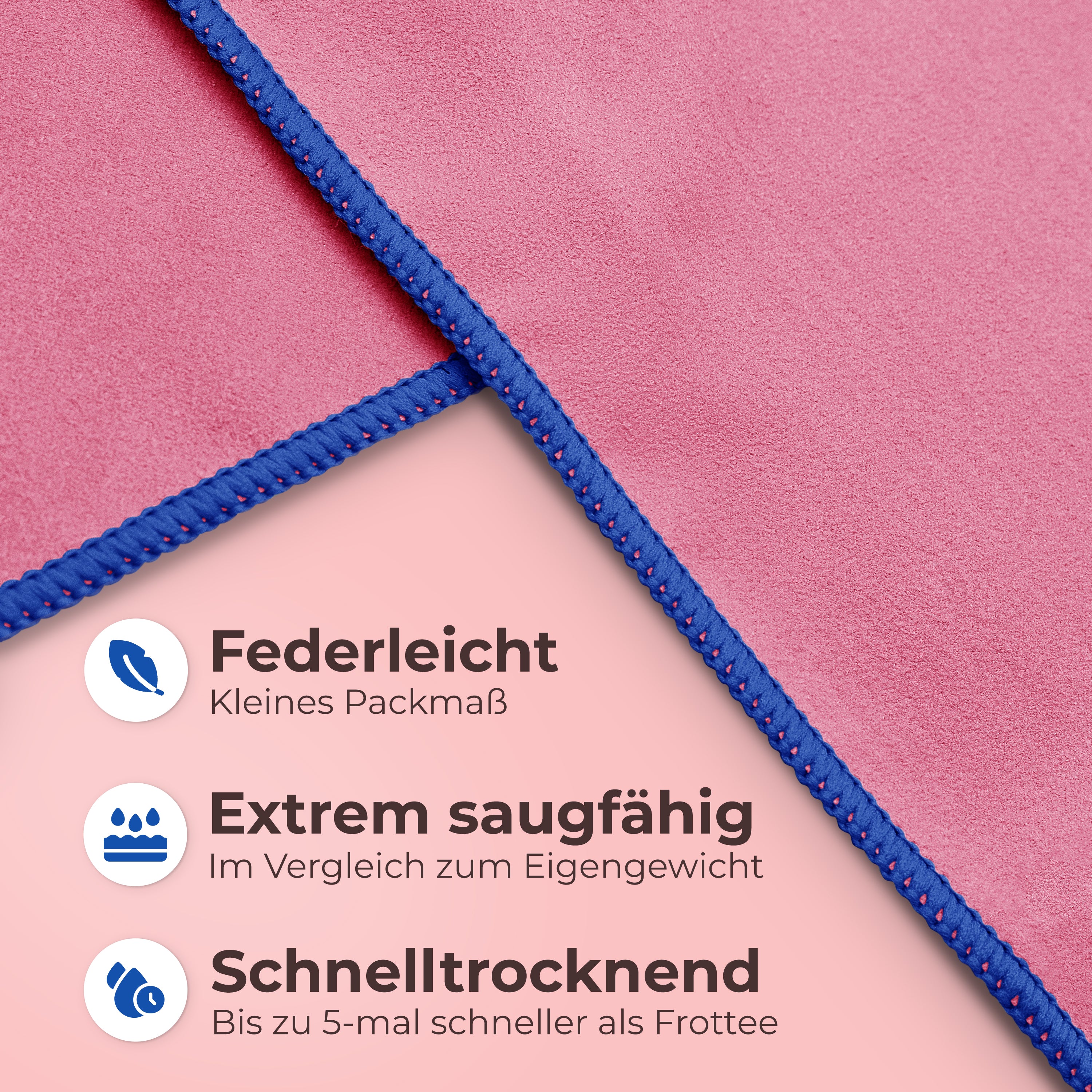 Ultraleichte und schnelltrocknende Mikrofaser Handtücher